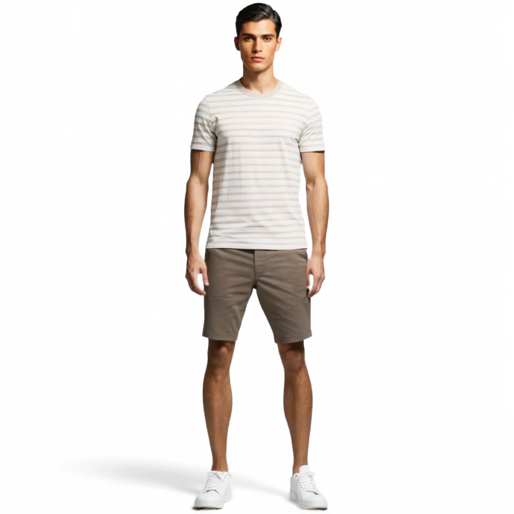camel active Men Bermuda Shorts - Regular Fit Structure Cotton Twill Multicolours Short Pants 9-304Z25CTF0937 - Image 3