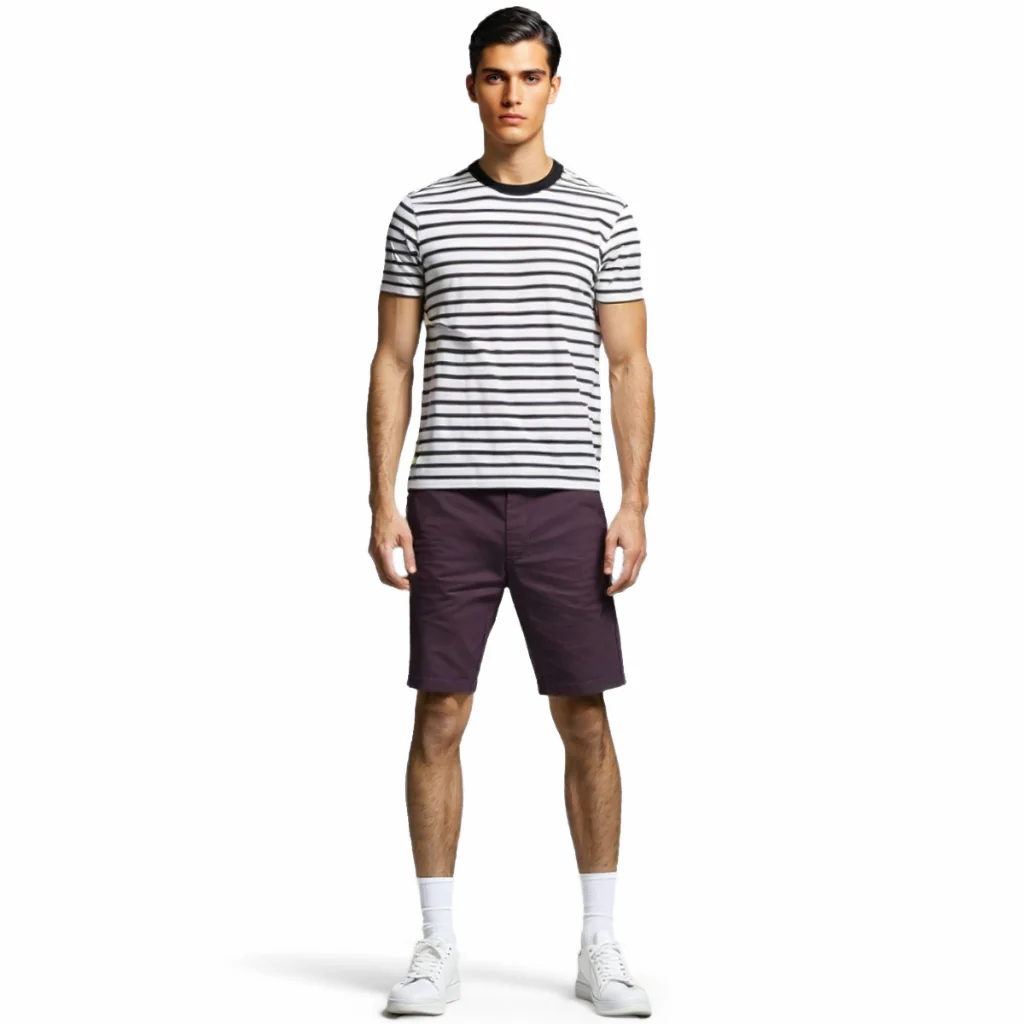 camel active Men Bermuda Shorts - Regular Fit Structure Cotton Twill Multicolours Short Pants 9-304Z25CTF0937 - Image 4