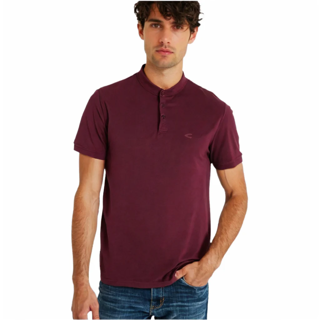 camel active Men Henley T-Shirt - Regular Fit Unique Cotton Pique Multicolours Tee 9-282Y24CL2843 - Image 7