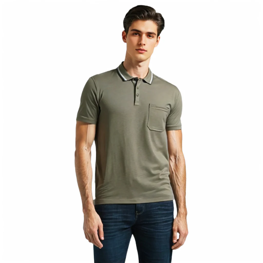 camel active Men Polo Shirt - Regular Fit Smooth Cotton Interlock Multicolours Polo-T 9-280Y21CIP1037 - Image 2