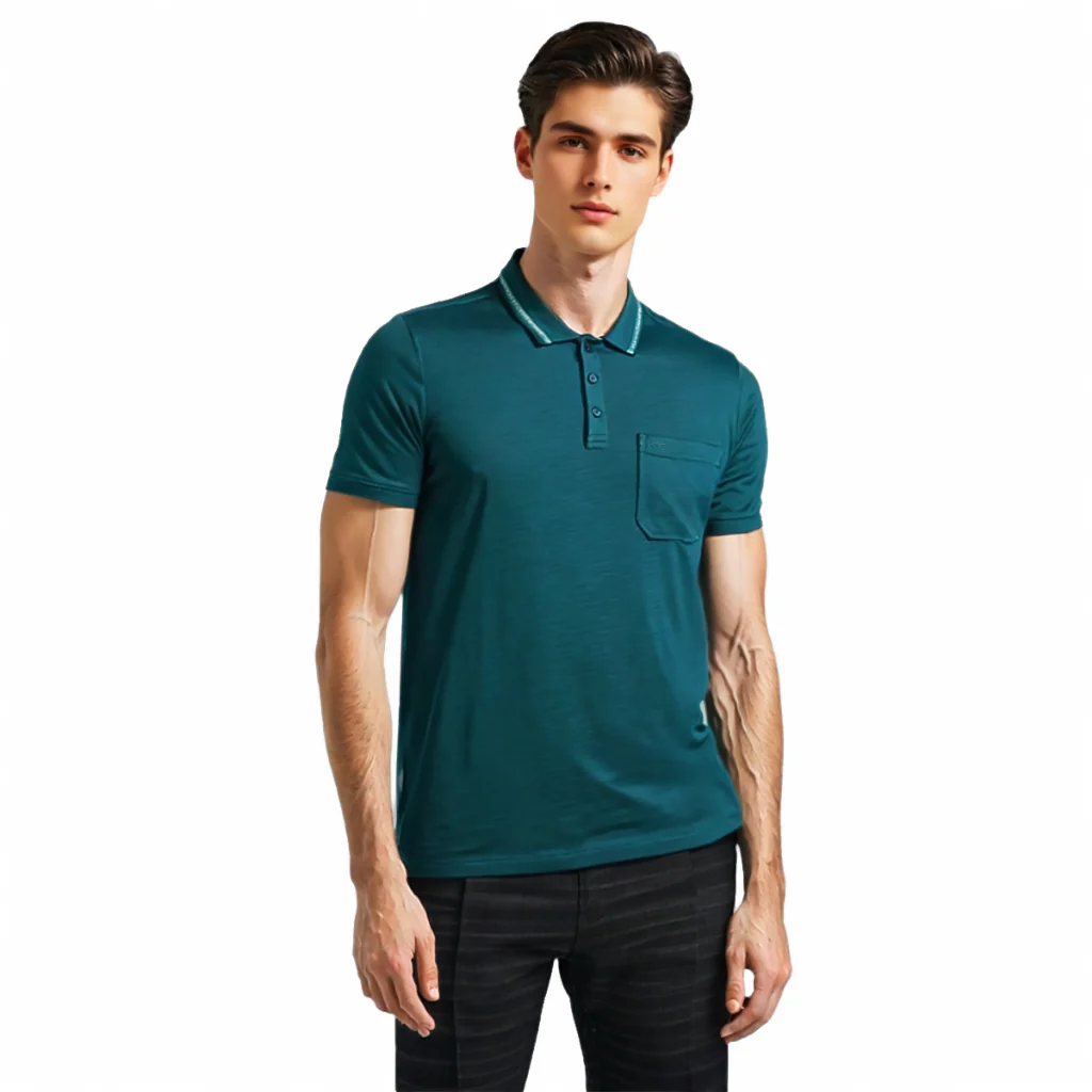 camel active Men Polo Shirt - Regular Fit Smooth Cotton Interlock Multicolours Polo-T 9-280Y21CIP1037 - Image 3