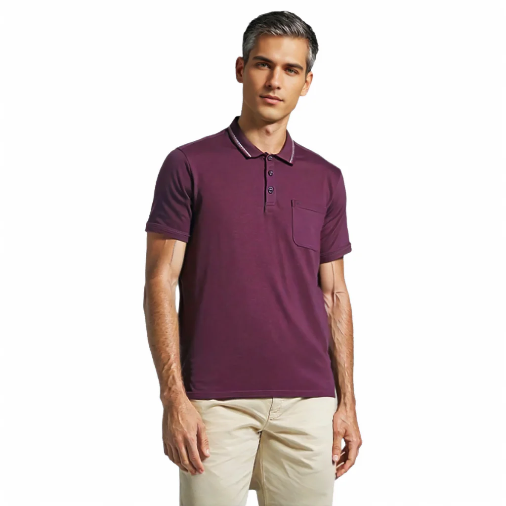 camel active Men Polo Shirt - Regular Fit Smooth Cotton Interlock Multicolours Polo-T 9-280Y21CIP1037 - Image 5