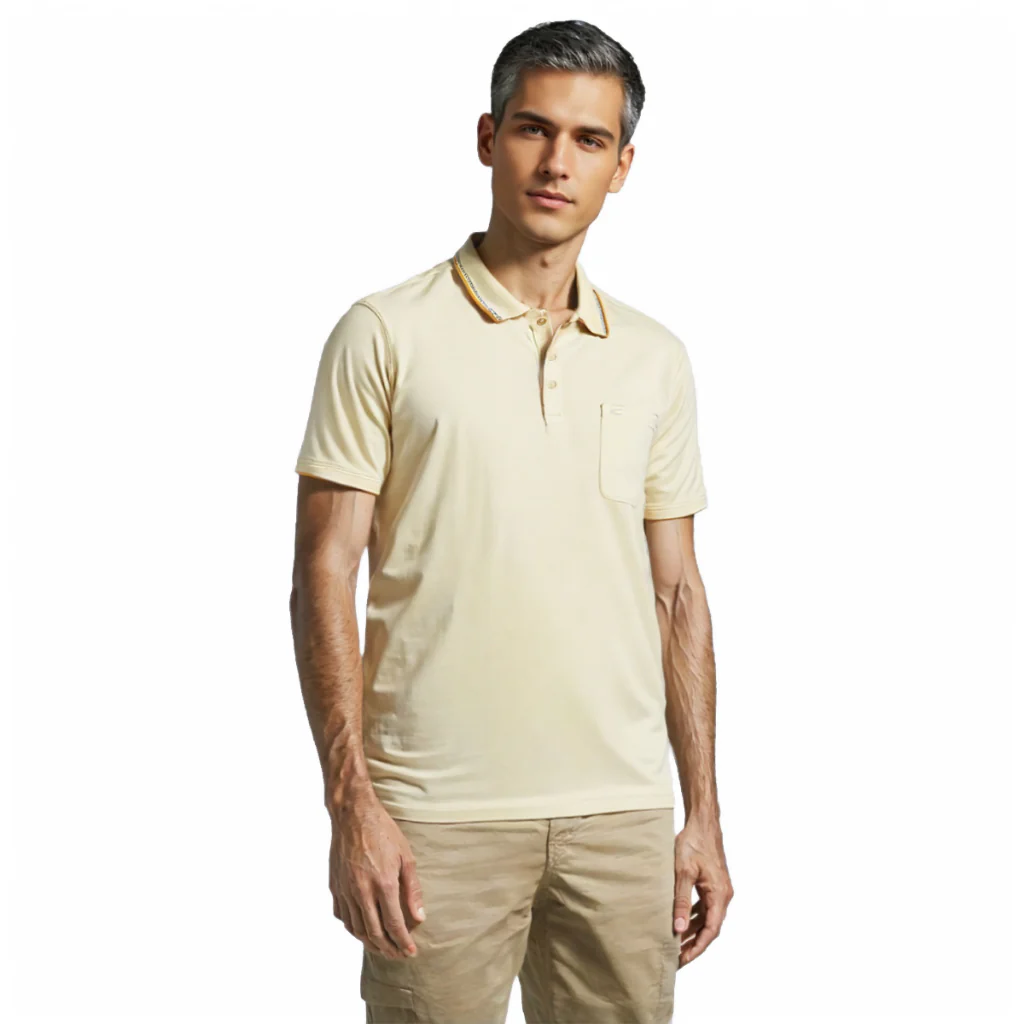 camel active Men Polo Shirt - Regular Fit Smooth Cotton Interlock Multicolours Polo-T 9-280Y21CIP1037 - Image 6