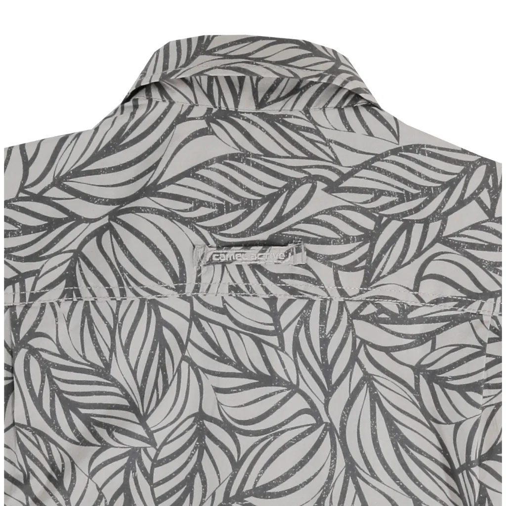camel active Men Short Sleeve Shirt - Regular Fit Stretch Fabric Olive Printed Shirt 9-102Z25PRT1870 - Image 3