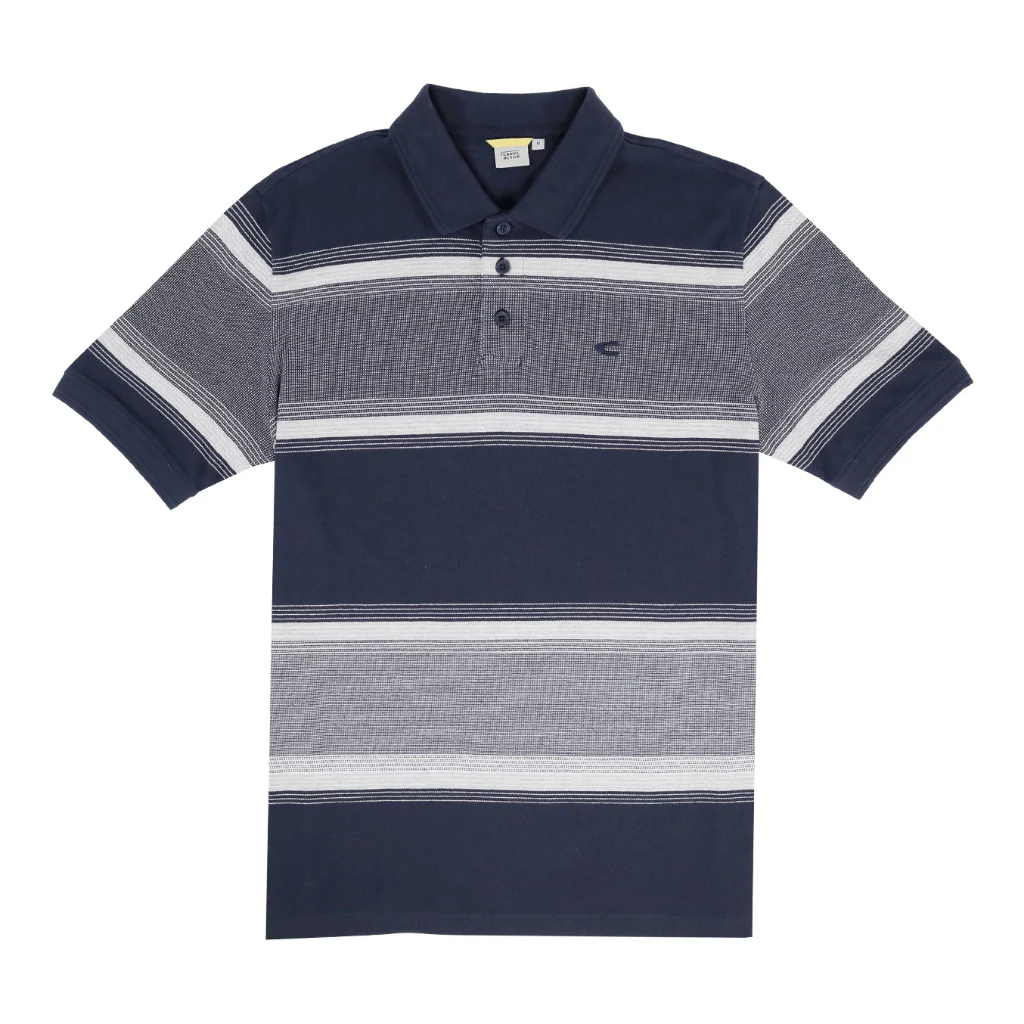 camel active Men Polo Shirt - Regular Fit Textured Cotton Pique Mini Jacquard Polo-T 9-280Z25ST1173 - Image 2