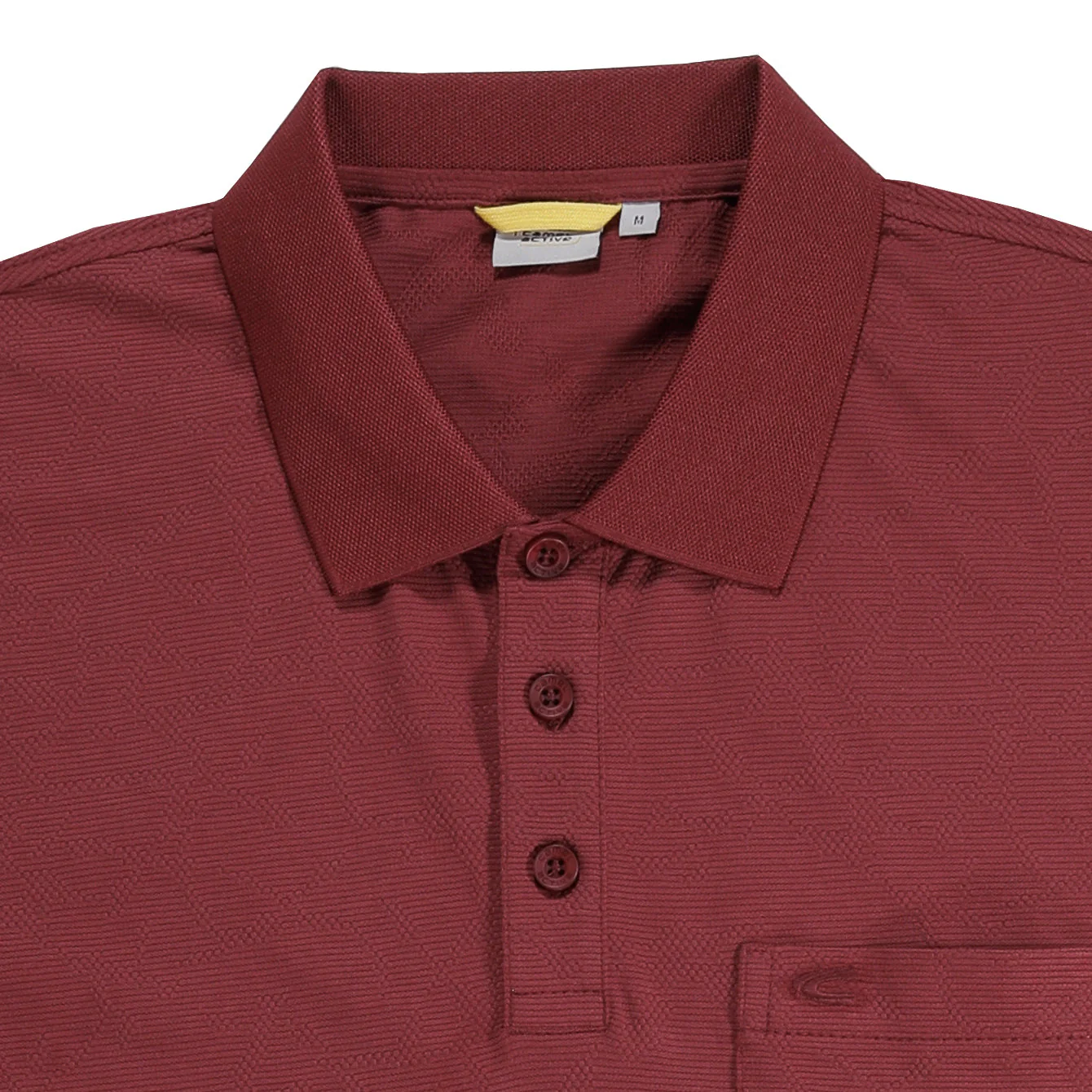 camel active Men Polo Shirt - Regular Fit 100% Soft Cotton Maroon Polo-T 9-280AW24JAC1136 - Image 2
