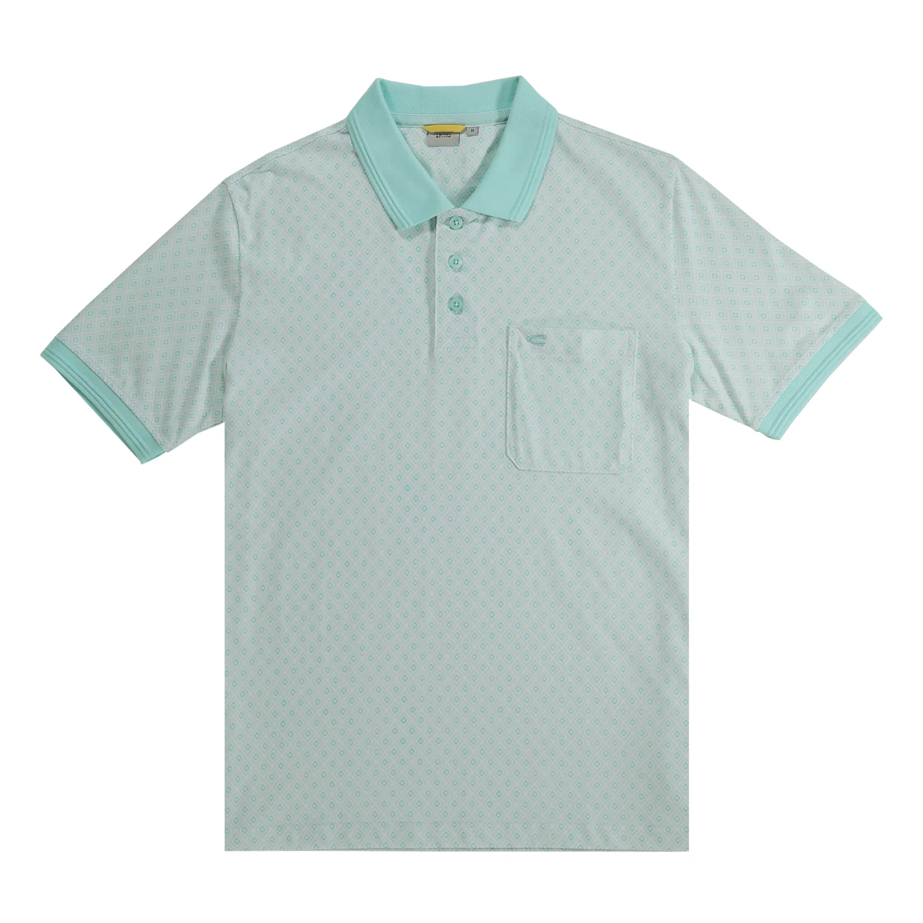 camel active Men Polo Shirt - Regular Fit 100% Soft Cotton Light Blue Polo-T 9-280AW24PRT1138