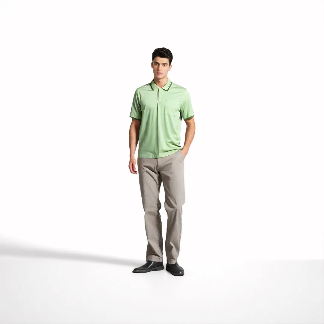 camel active Men Polo Shirt - Regular Fit Smooth Cotton Interlock Multicolours Polo-T 9-280Y21CIP1037 - Image 3