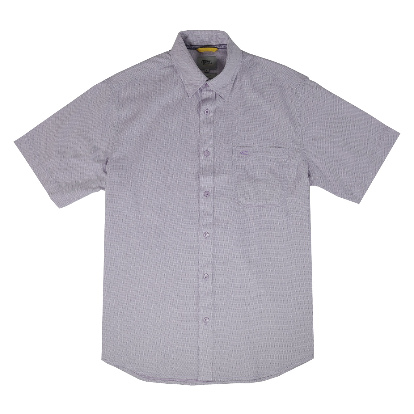 camel active Men Short Sleeve Shirt - Regular Fit 100% Cotton Oxford 5 Colors Shirt 9-102AW24SLD1823