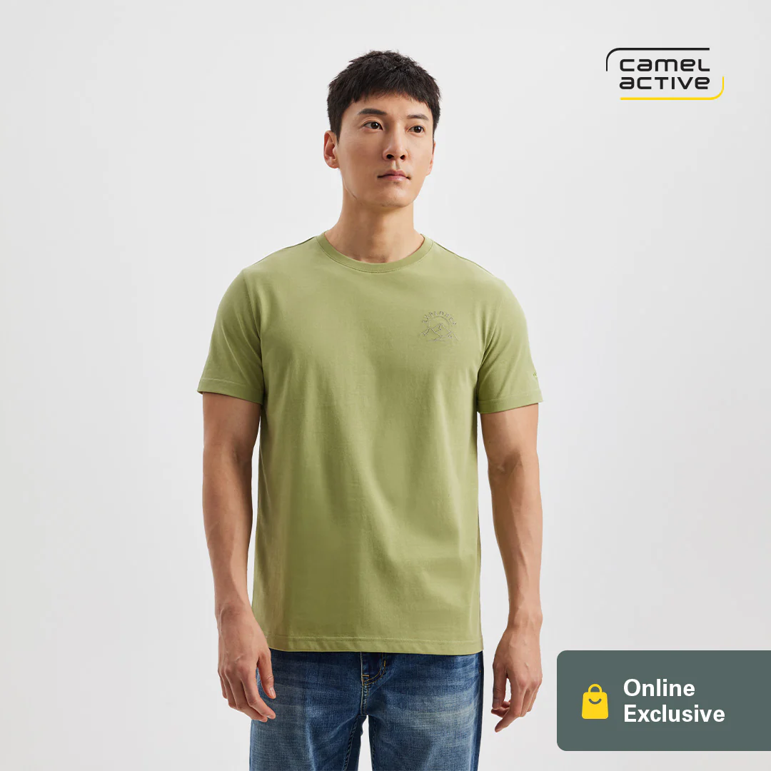 [Online Exclusive] camel active Men T-Shirt - Regular Fit Smooth Cotton Poly Tee 282-AW24C2873A - Image 3