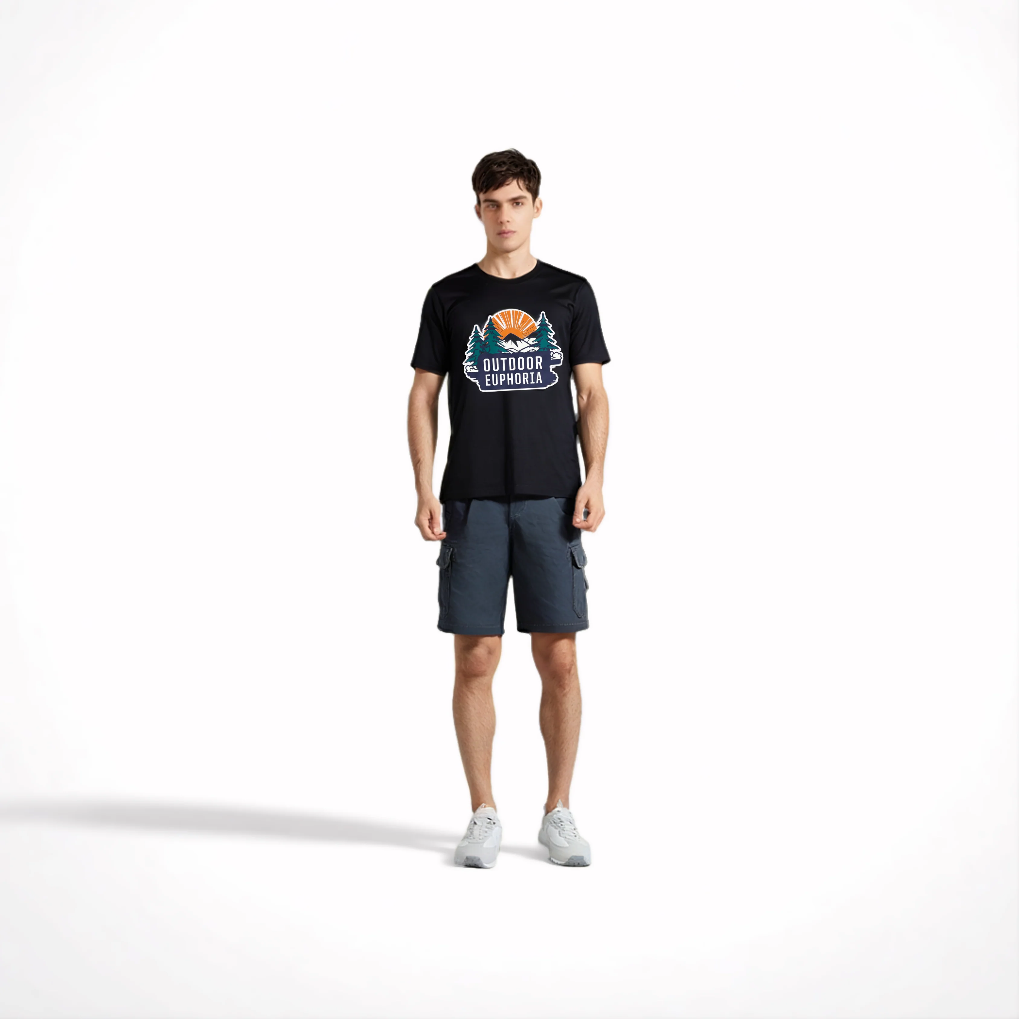 camel active Men T-Shirt - Regular Fit 100% Soft Cotton Multicolours Tee 9-282SS25CRP2870
