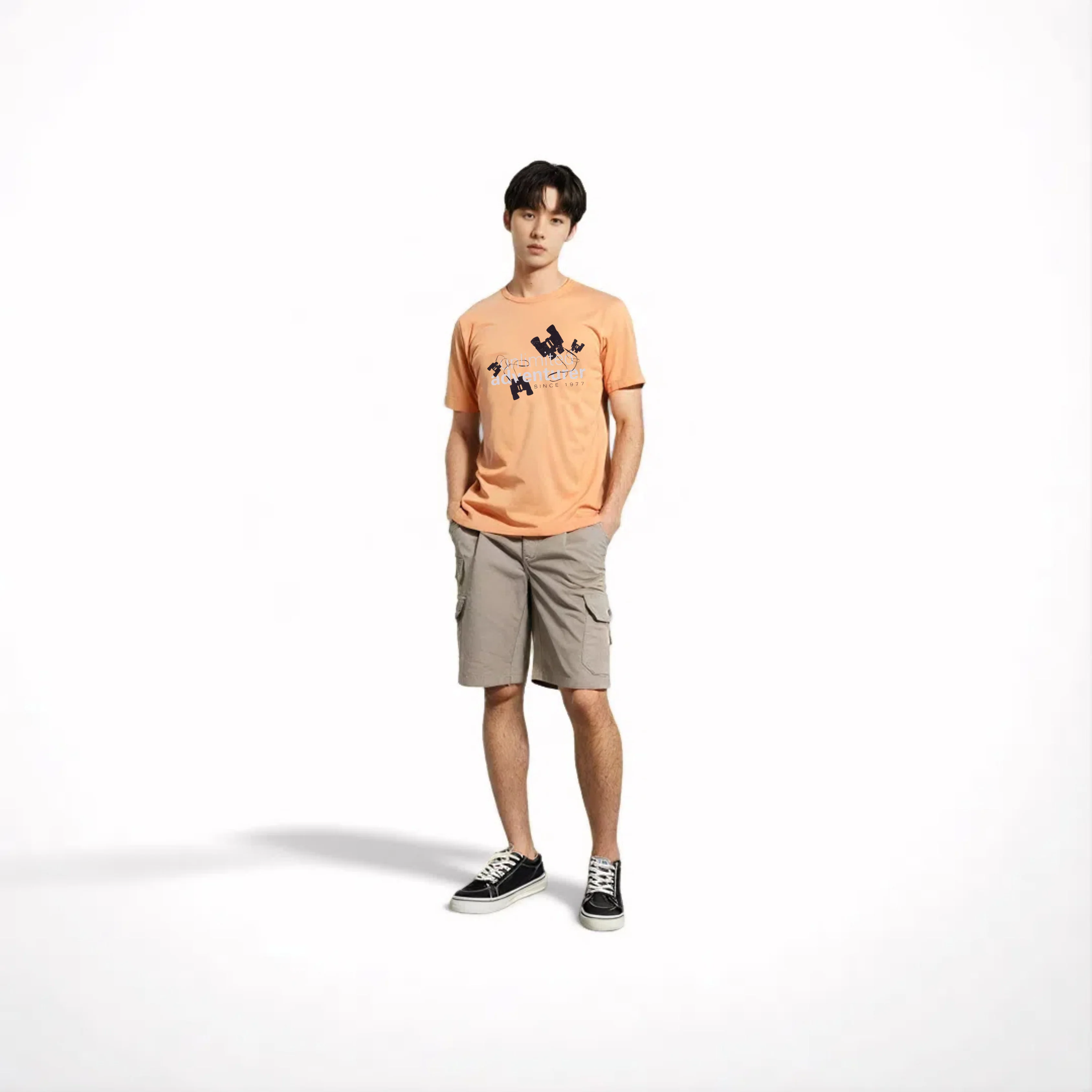 camel active Men T-Shirt - Regular Fit 100% Soft Cotton Multicolours Tee 9-282SS25CRP2870 - Image 5