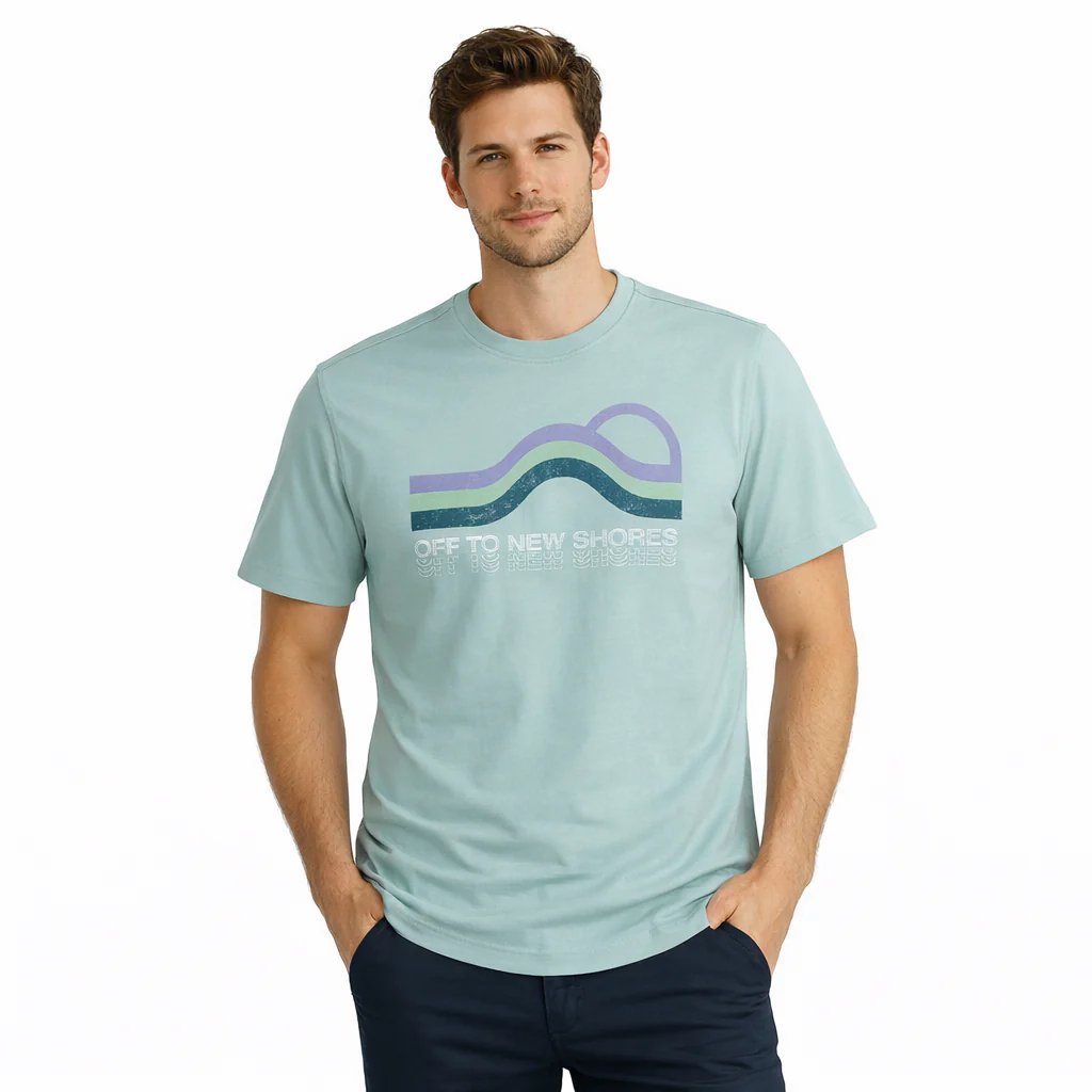 camel active Men T-Shirt - Regular Fit 100% Soft Cotton Multicolours Tee 9-282SS24CRP2811 - Image 2