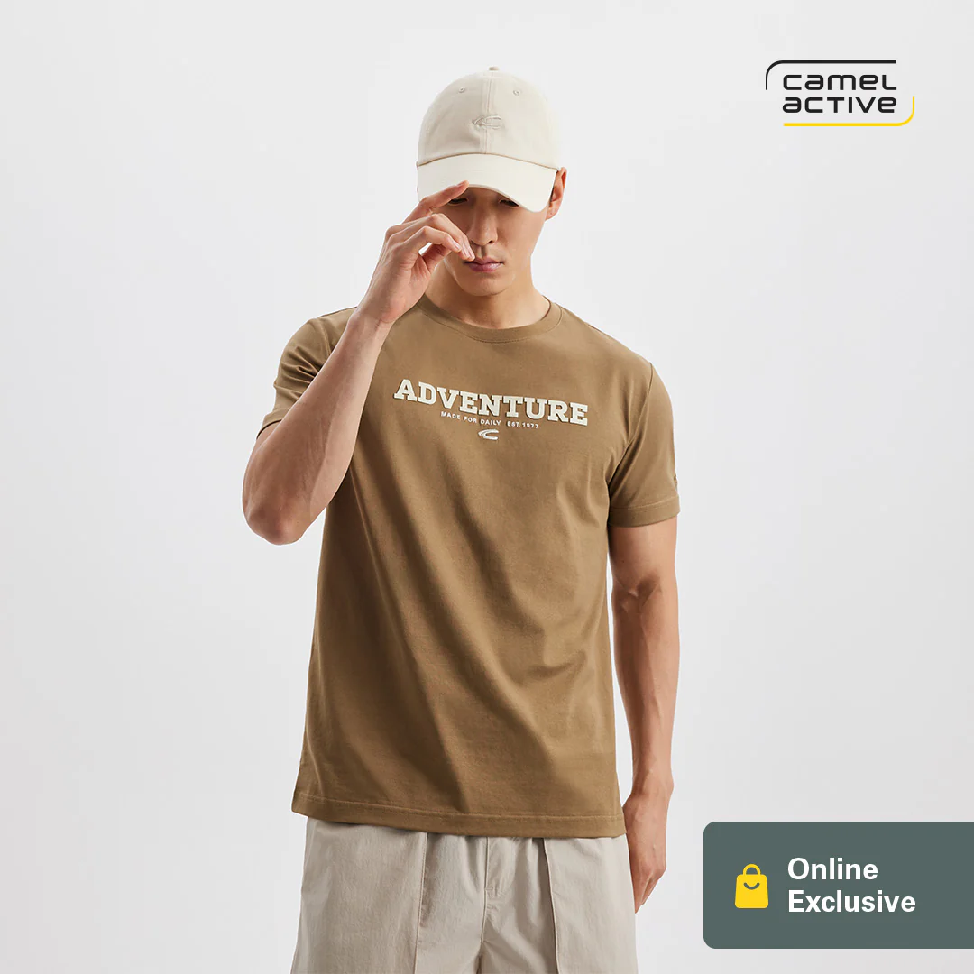 [Online Exclusive] camel active Men T-Shirt - Regular Fit 100% Soft Cotton Tee 282-AW24C2874A - Image 3