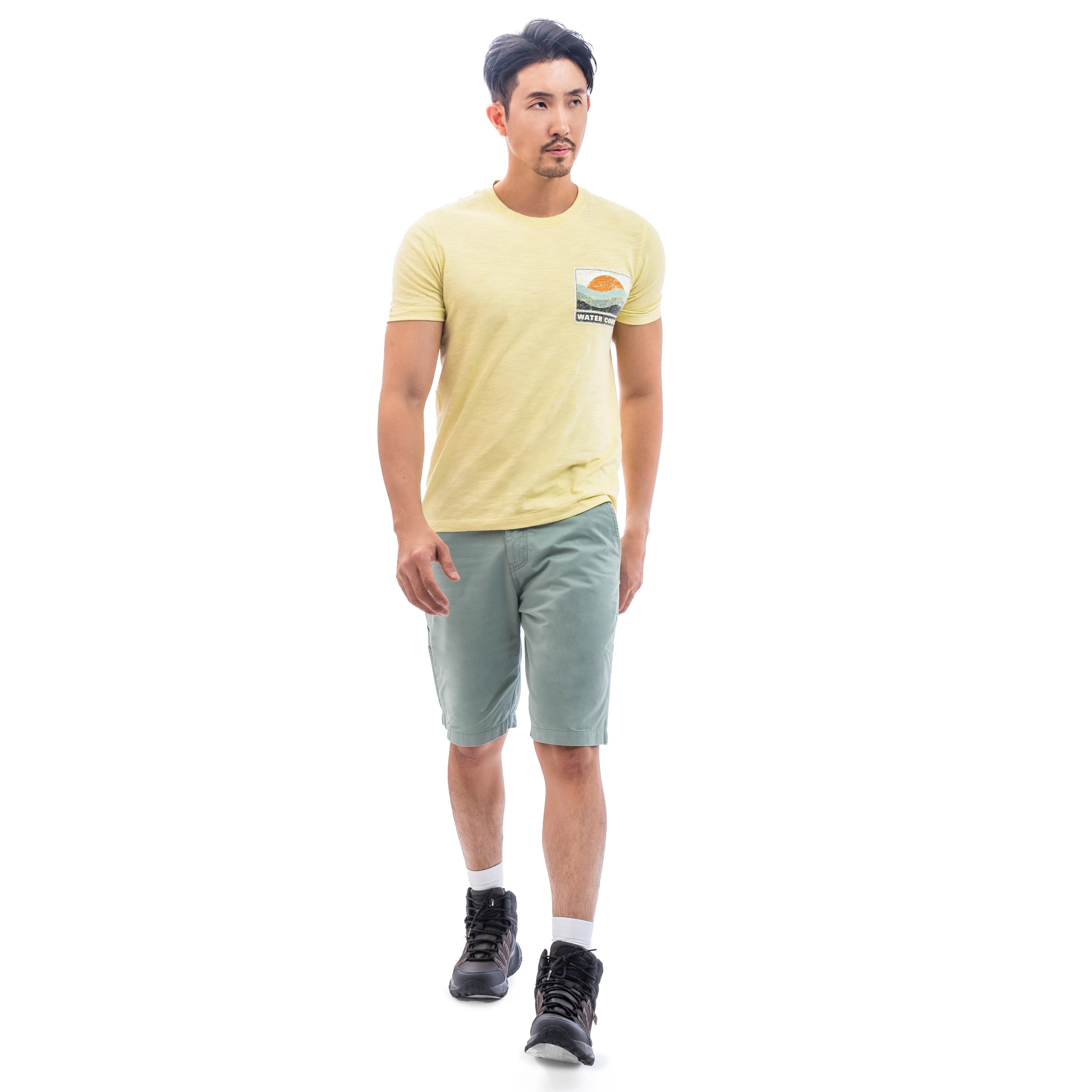 camel active Men T-shirt - Regular Fit Lightweight Cotton Slub Lemon Yellow Tee 282-SS24H2822 - Image 2