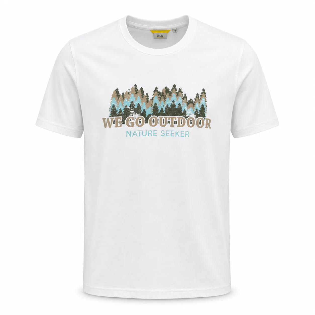 camel active Men T-Shirt - Regular Fit 100% Soft Cotton Multicolours Tee 9-282AW23CRP2790