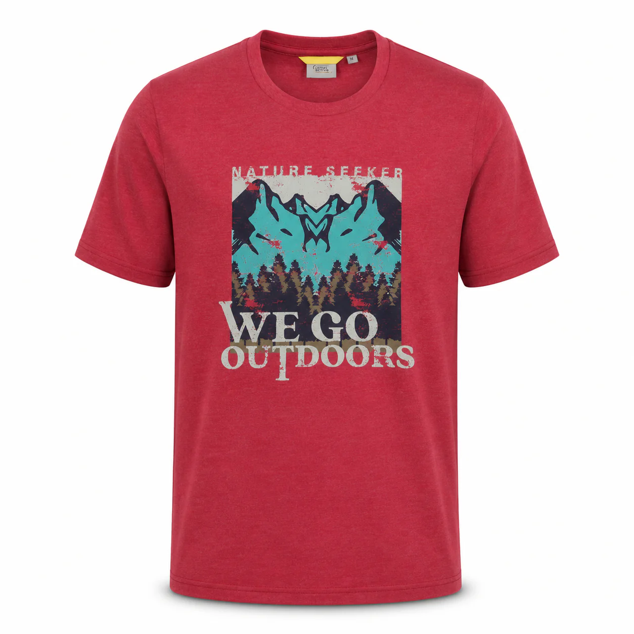 camel active Men T-Shirt - Regular Fit 100% Soft Cotton Multicolours Tee 9-282AW23CRP2790 - Image 5