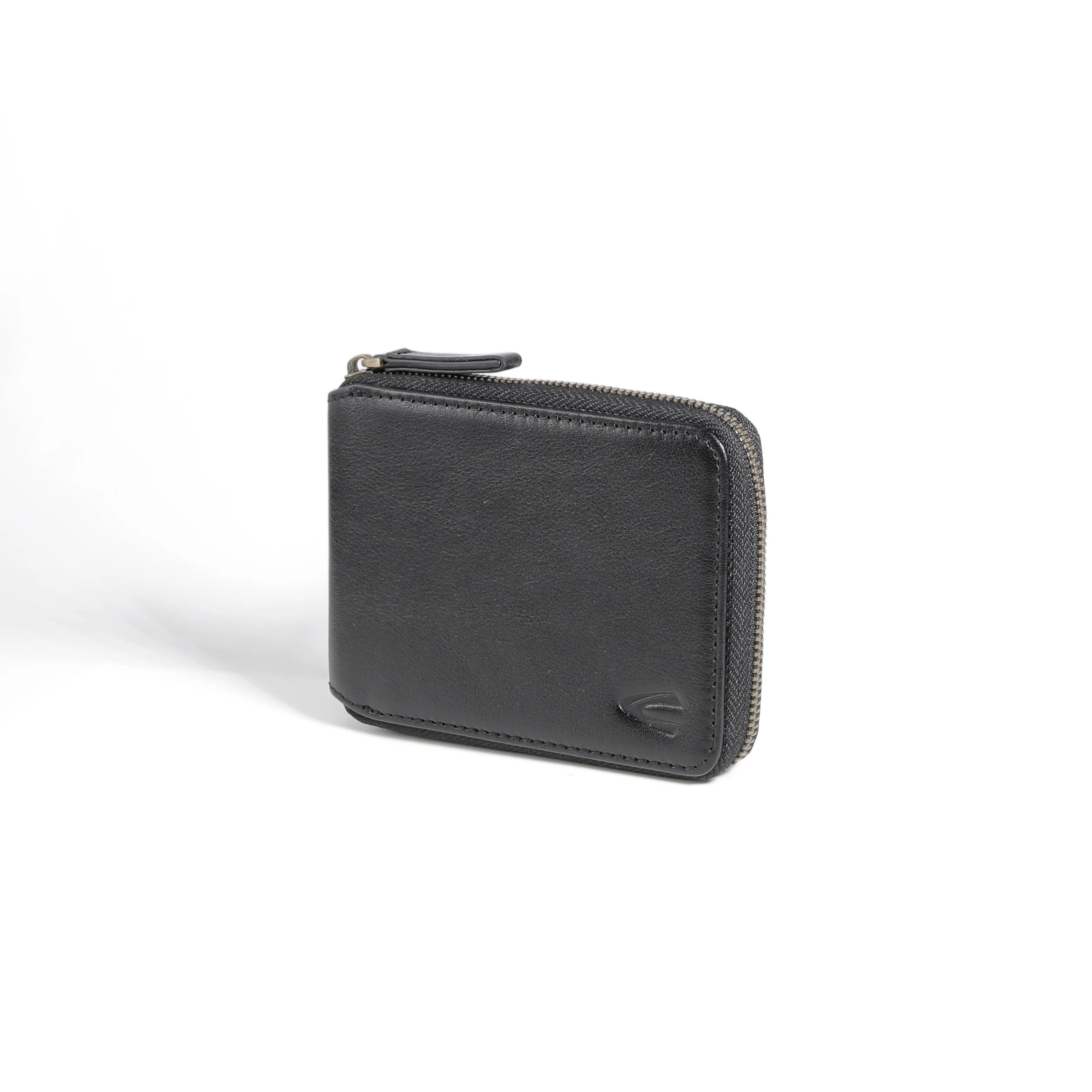 Zip Genuine Leather Bi Fold Wallet 6 Card Compartments Milled Grainy Finished Black ZSW4810WM4#BLK - Image 5