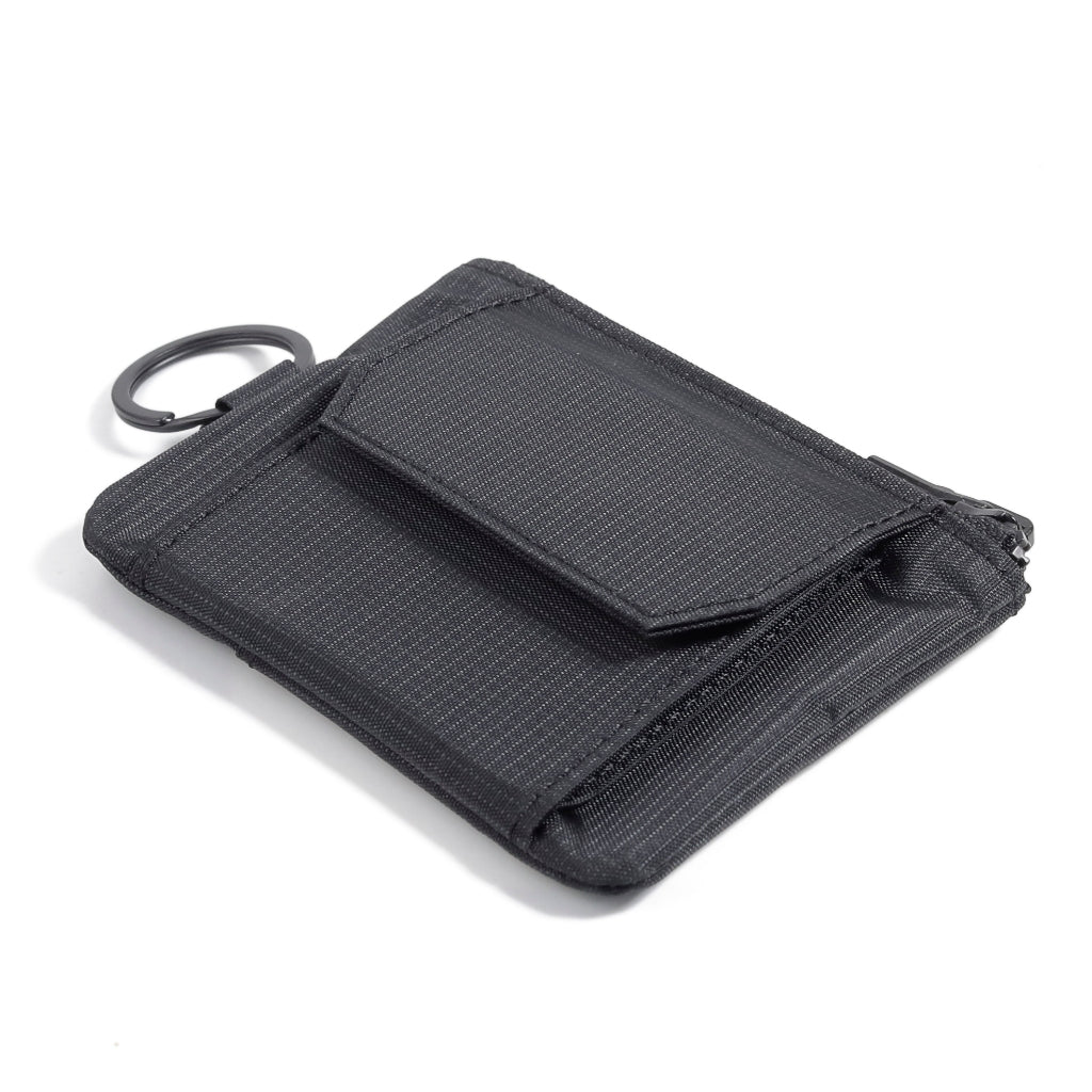 Zip Nylon Card Pouch 1 Card Compartments Black (CP5602NY5#BLK) - Image 3
