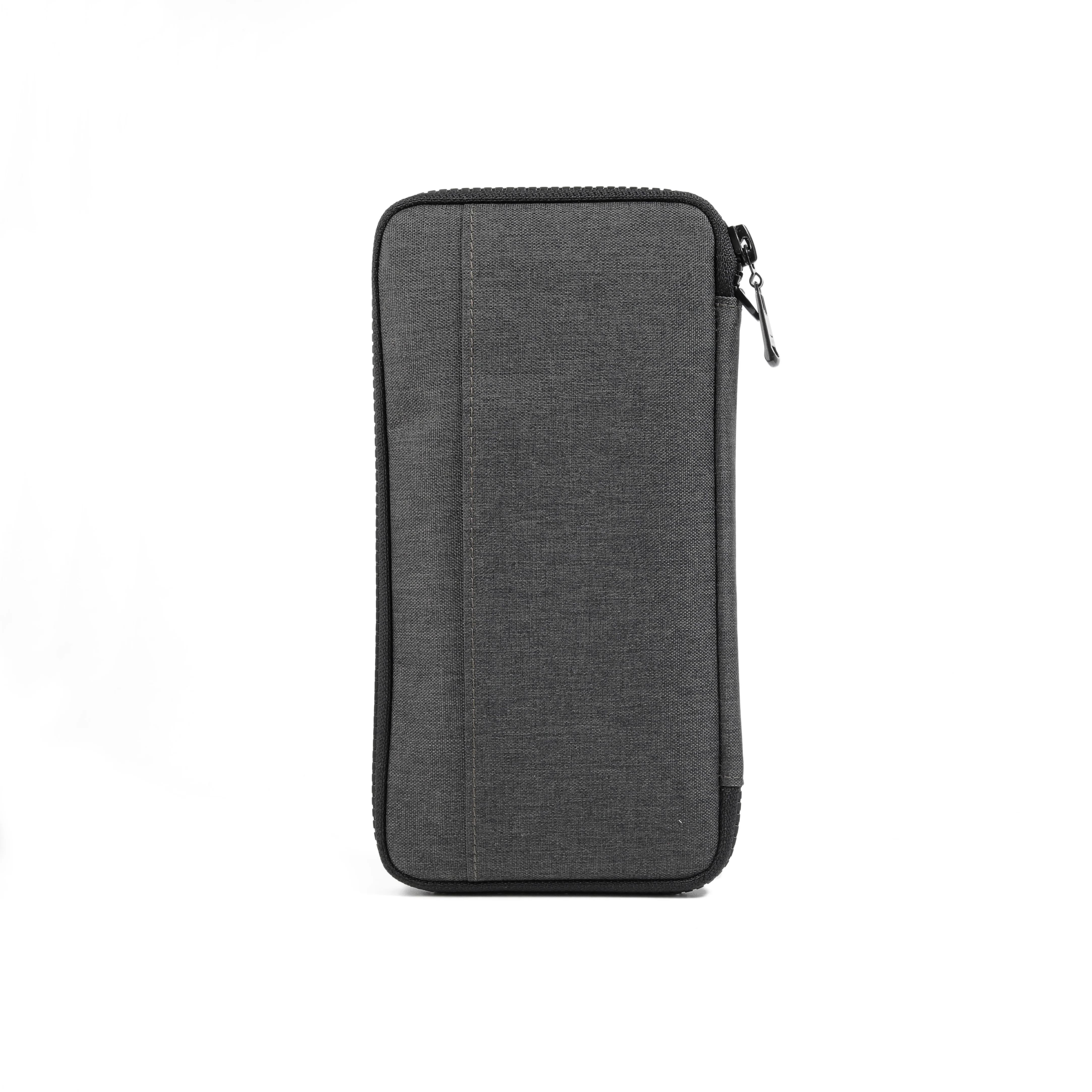 Zip Nylon Long Wallet 12 Card Compartments Black ZLW4603NL4#BLK - Image 2