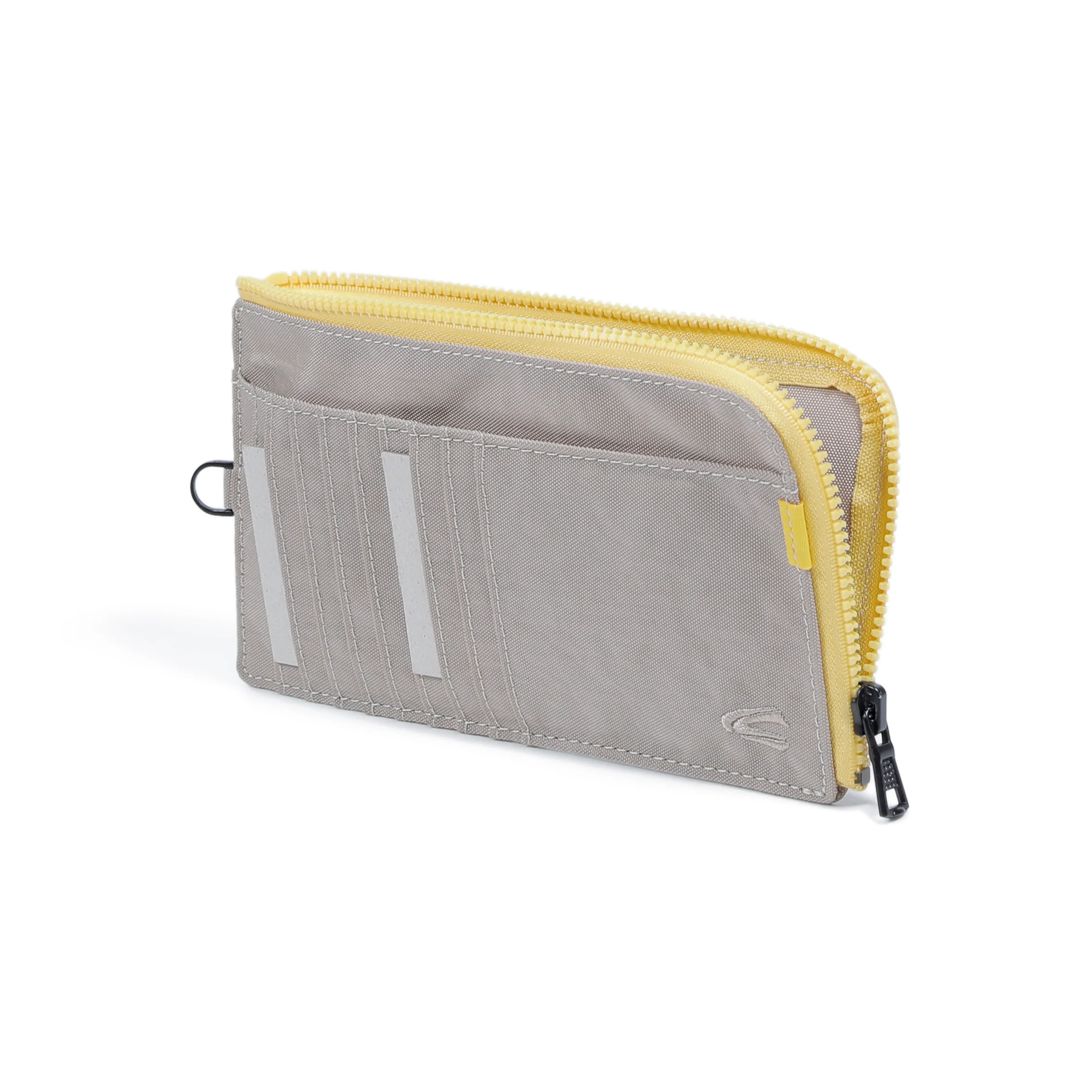 Zip Long Wallet Pouch Crinkle Nylon 9 Card Compartments Beige - Image 4