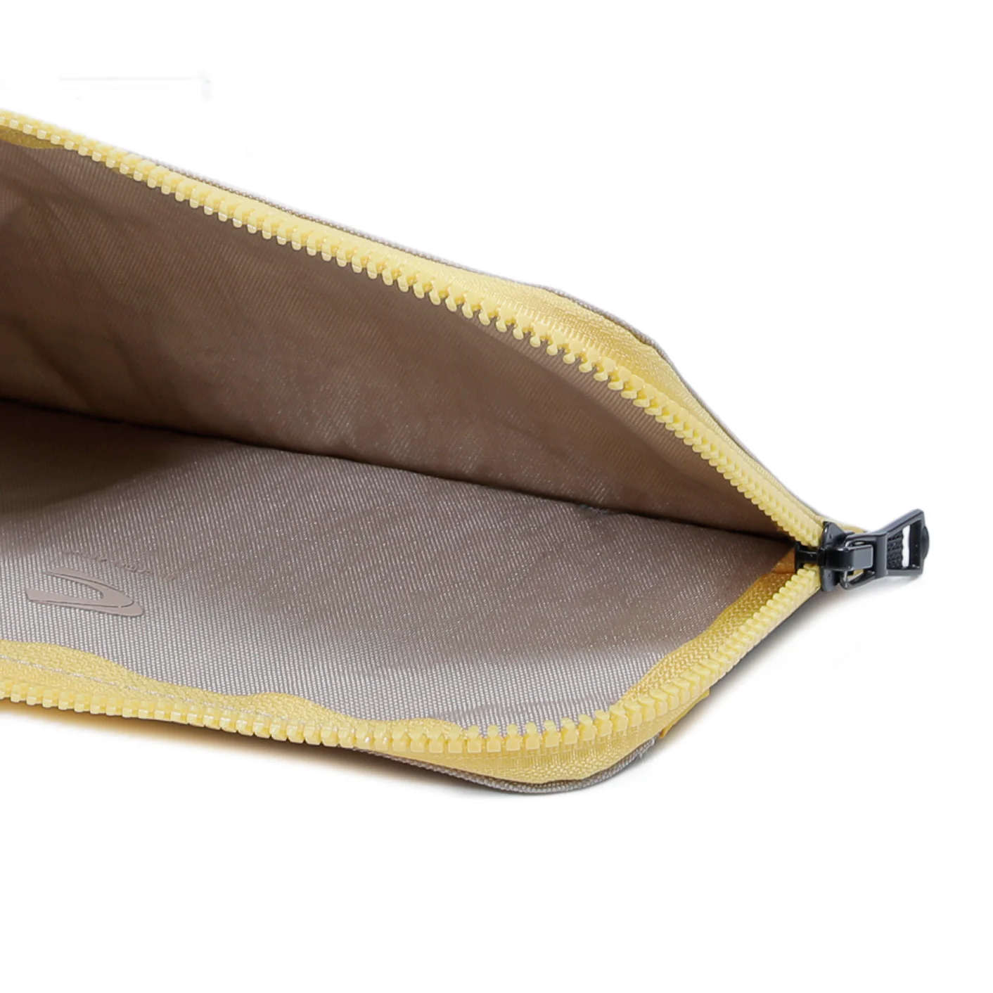 Zip Long Wallet Pouch Crinkle Nylon 9 Card Compartments Beige - Image 5