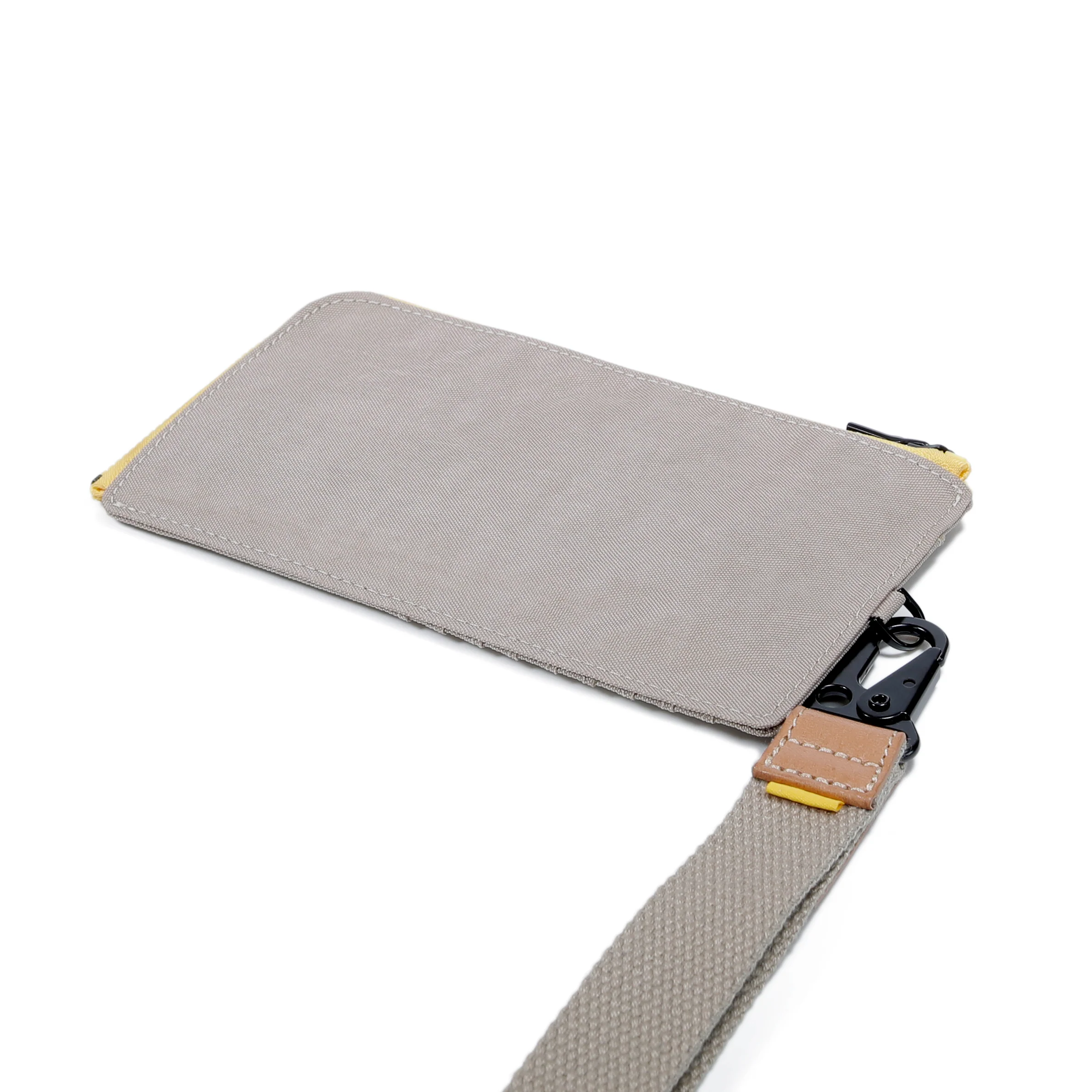 Zip Long Wallet Pouch Crinkle Nylon 9 Card Compartments Beige - Image 7