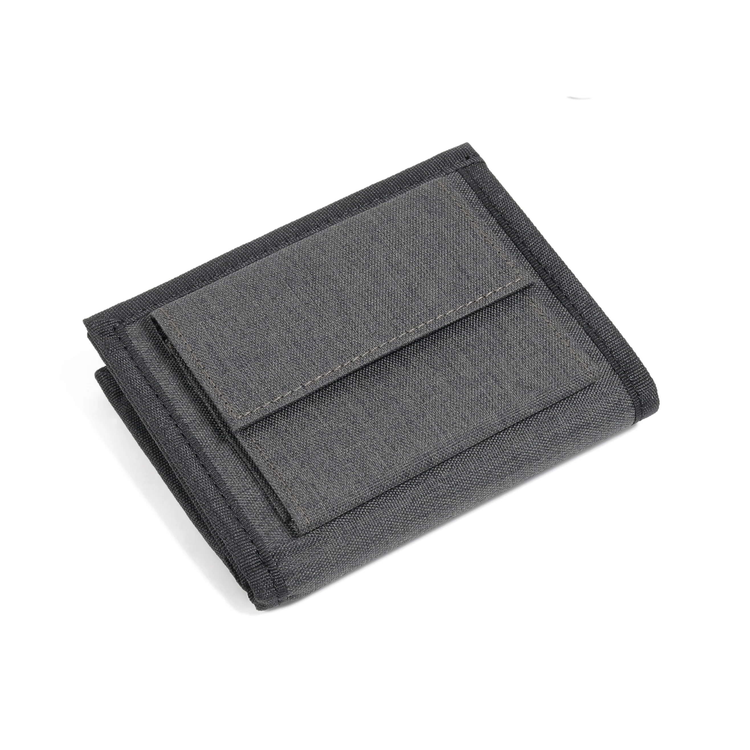 Zip Vertical Nylon Bi Fold Wallet 6 Card Compartments Black ZVW4602NL4#BLK - Image 7
