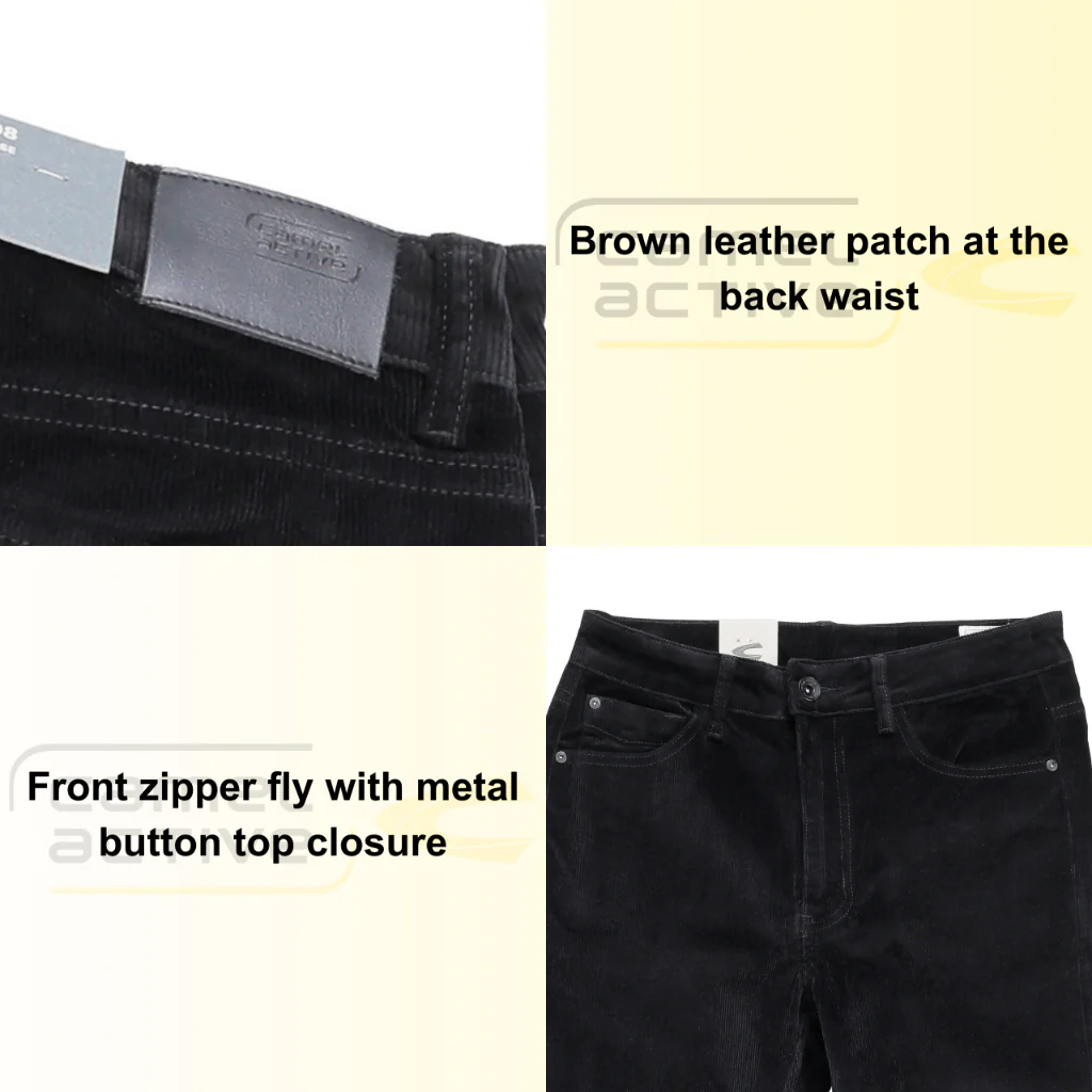 camel active Men's Jeans - 208 Loose Fit  Corduroy Dark Black Jeans 9-208X26CDB551 - Image 4