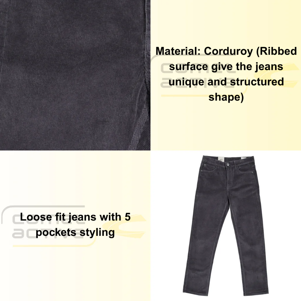 camel active Men's Jeans - 208 Loose Fit Corduroy Dark Dark Purple Jeans 9-208X26CDB550 - Image 2