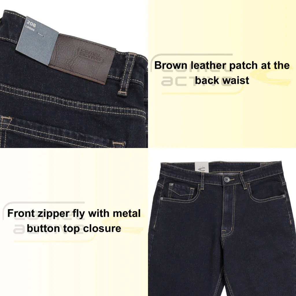 camel active Men's Jeans - 208 Loose Fit  Stretch Denim Dark Navy Jeans 9-208X26JNB546 - Image 4