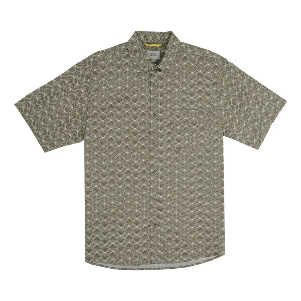 camel active Men's Short Sleeve Shirt - Regular Fit Stretch Cotton Brown Shirt 9-102X26PRT1893 - Image 6