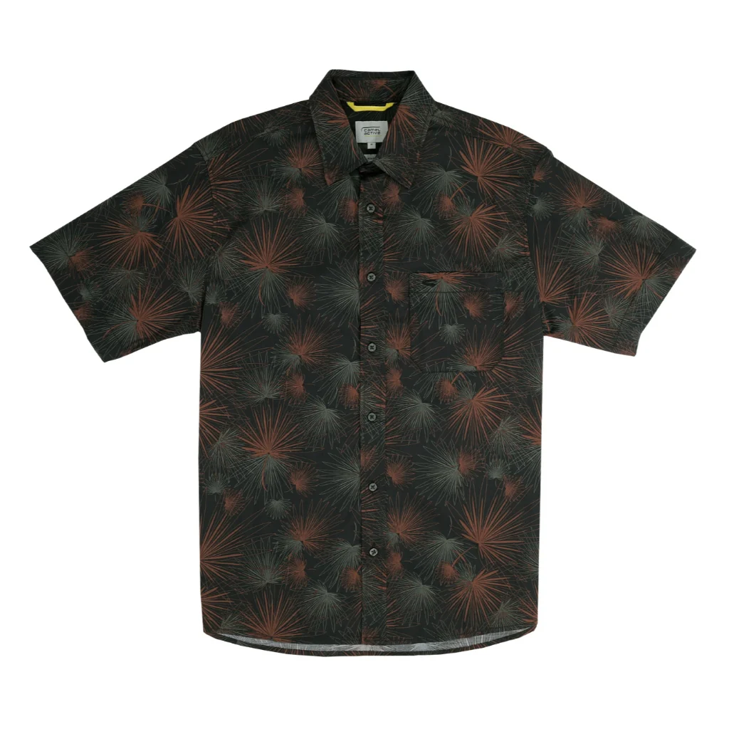 camel active Men's Short Sleeve Shirt - Regular Fit Stretch Cotton Charcoal Shirt 9-102X26PRT1889 - Image 6
