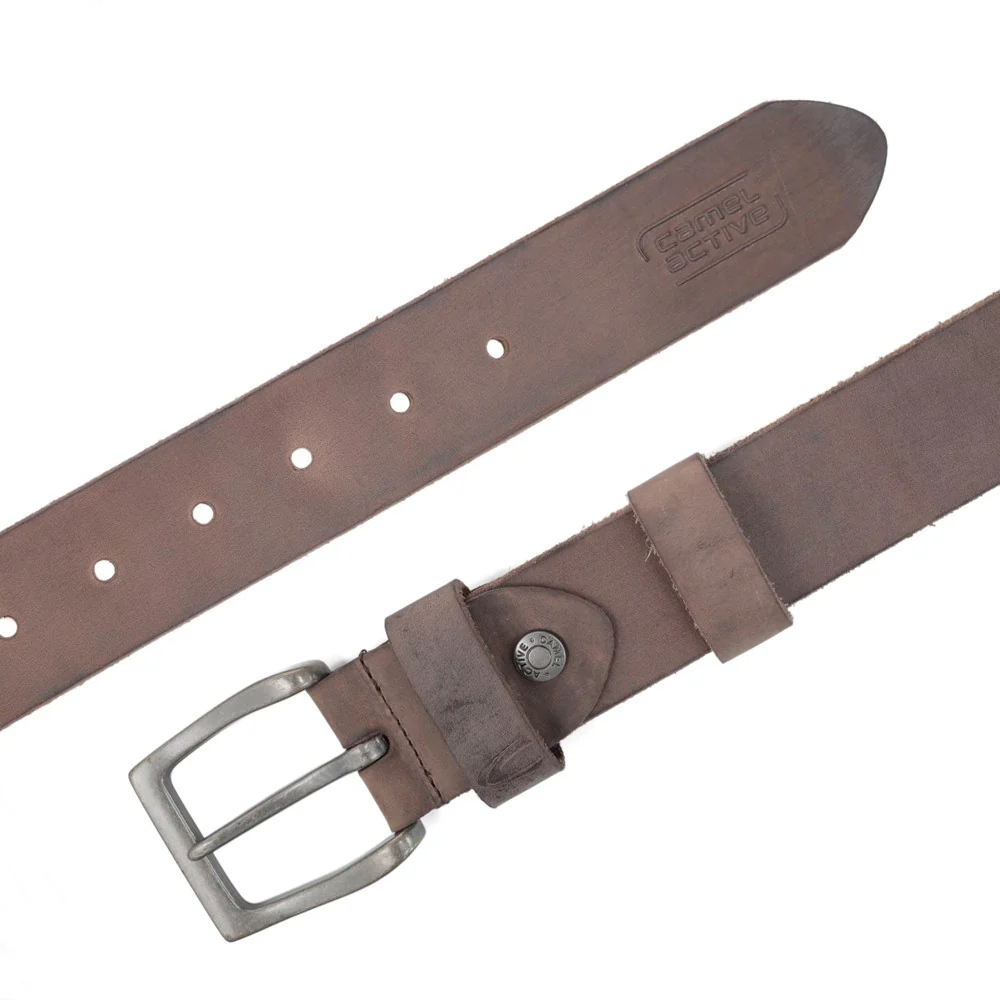 camel active Men's Genuine Cowhide Leather Belt Premium Pull Up Finished - Dark Brown 1672HRG-23#DBN - Image 4