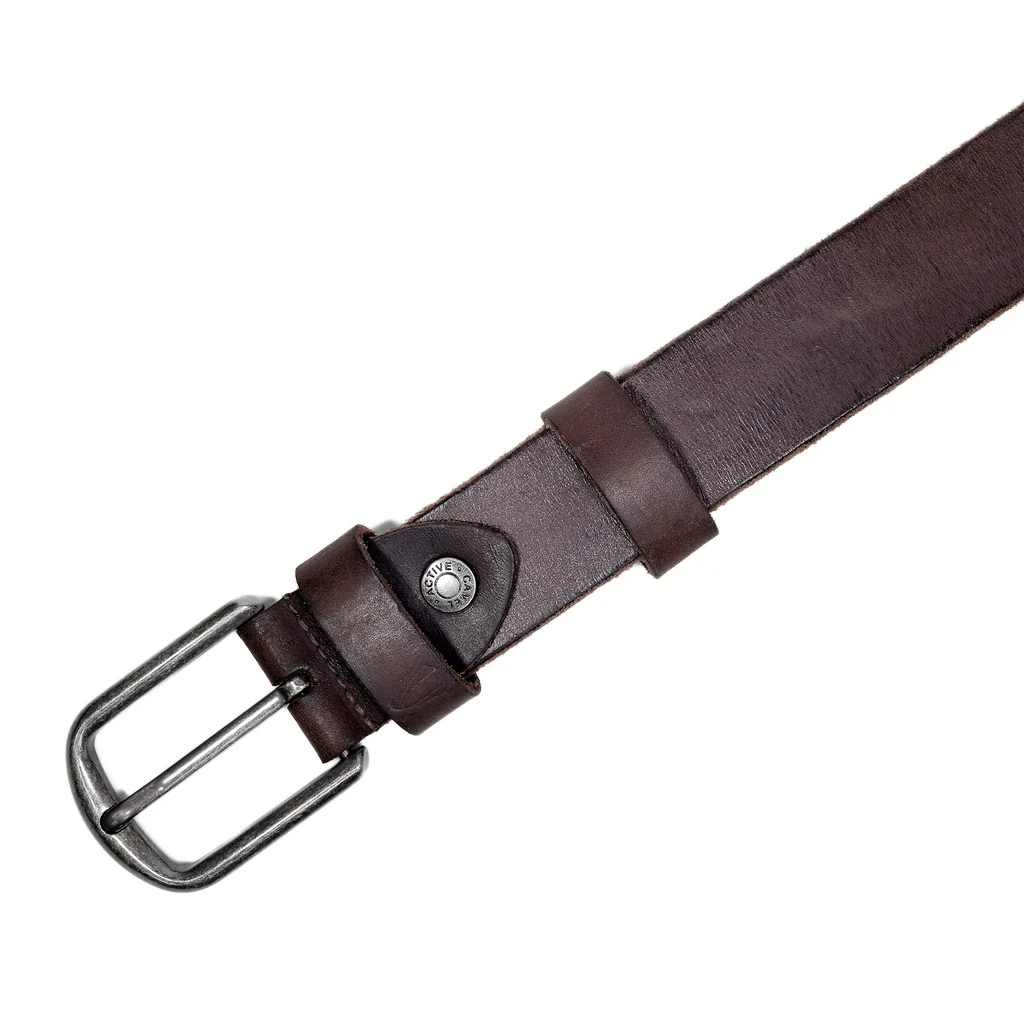 camel active Men's Genuine Cowhide Leather Belt Waxy Finished Raw Edge - Dark Brown 1647HBRG-22#DBN - Image 4