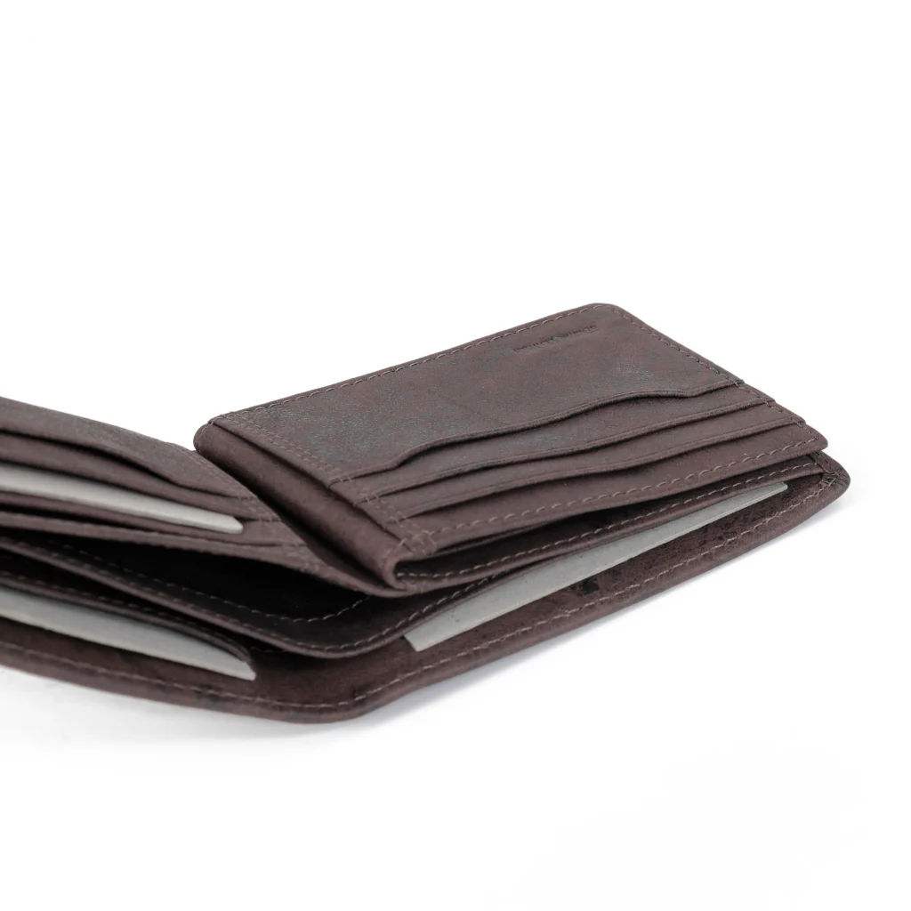 camel active Men's Genuine Cowhide Leather Bi Fold Wallet 11 Card Slots - Dark Brown SBF3614SG3#DBN - Image 6