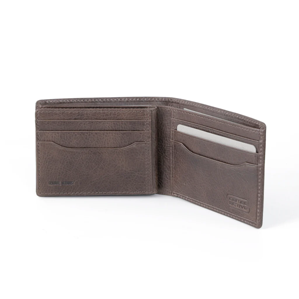 camel active Men's Genuine Cowhide Leather Bi Fold Wallet 11 Card Slots - Dark Brown SBF3618SO3#DBN - Image 4