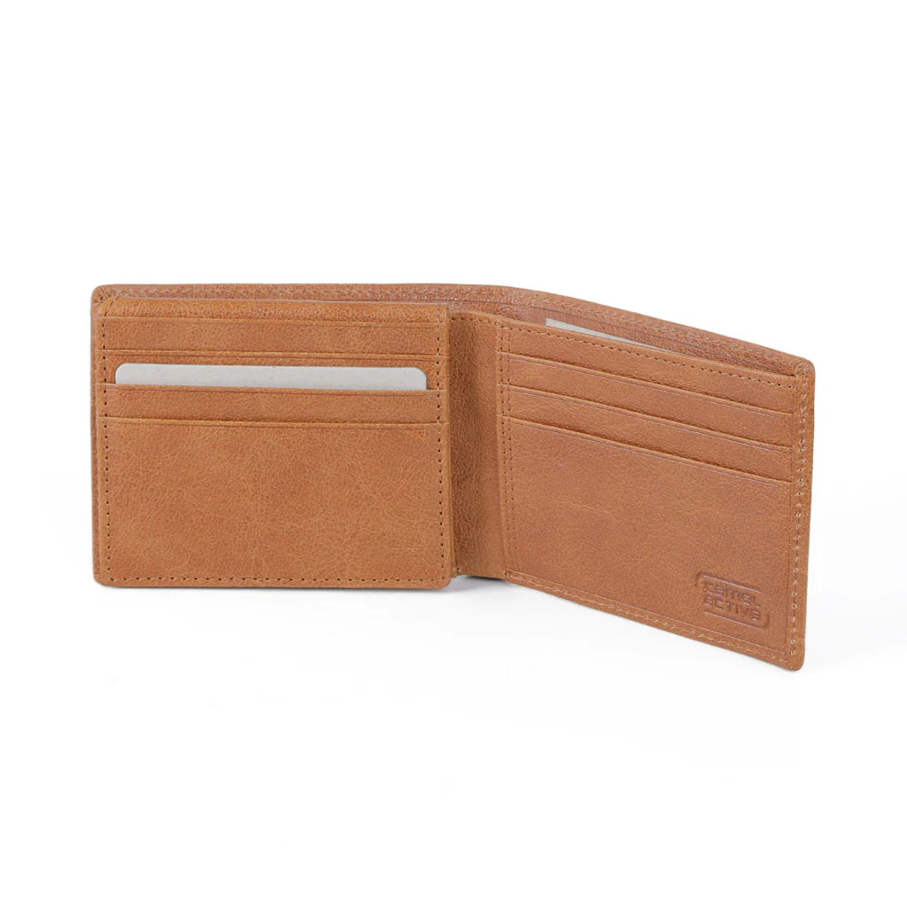 camel active Men's Genuine Cowhide Leather Bi Fold Wallet 11 Card Slots Milled Finished - Brown UBF3606MG3#BRN - Image 4