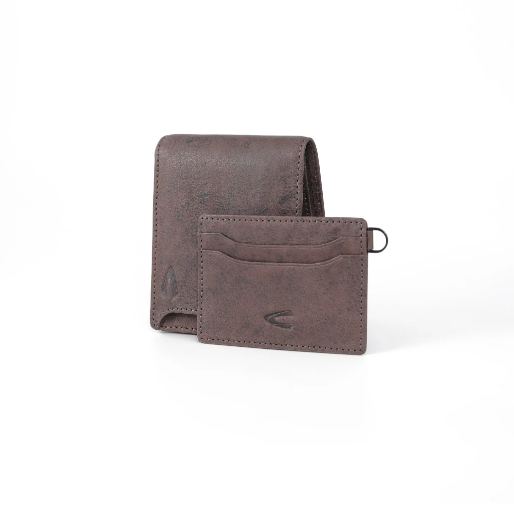 camel active Men's Genuine Cowhide Leather Bi Fold Wallet 12 Card Slots - Dark Brown ESW3613SG3#DBN - Image 9