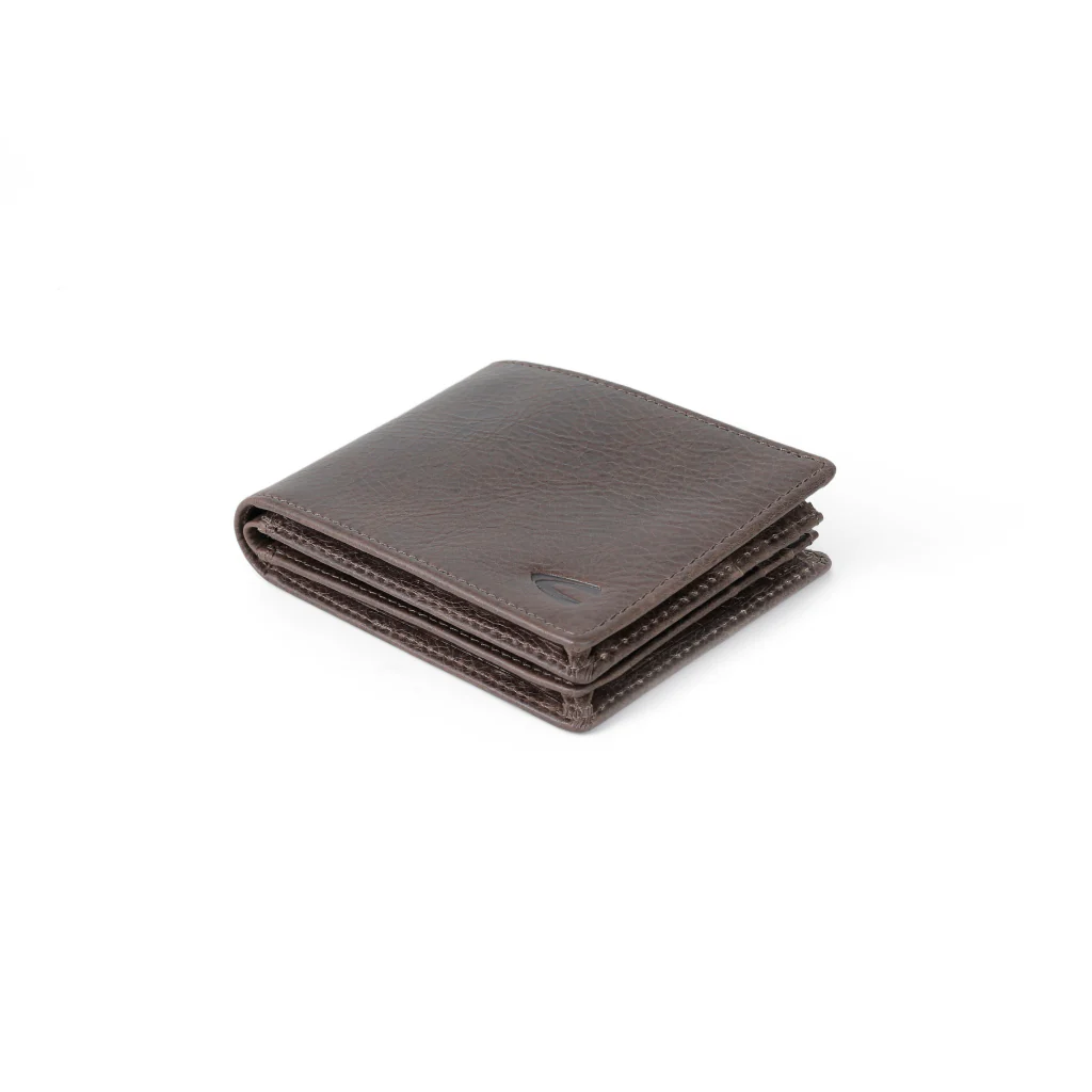 camel active Men's Genuine Cowhide Leather Bi Fold Wallet 8 Card Slots - Dark Brown ESW3617SO3#DBN - Image 6