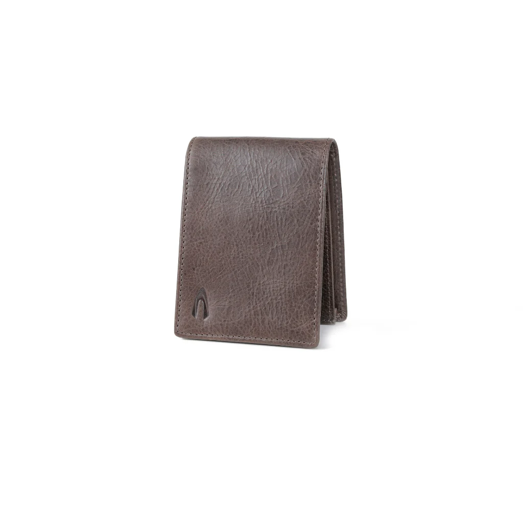 camel active Men's Genuine Cowhide Leather Bi Fold Wallet 8 Card Slots - Dark Brown ESW3617SO3#DBN - Image 7