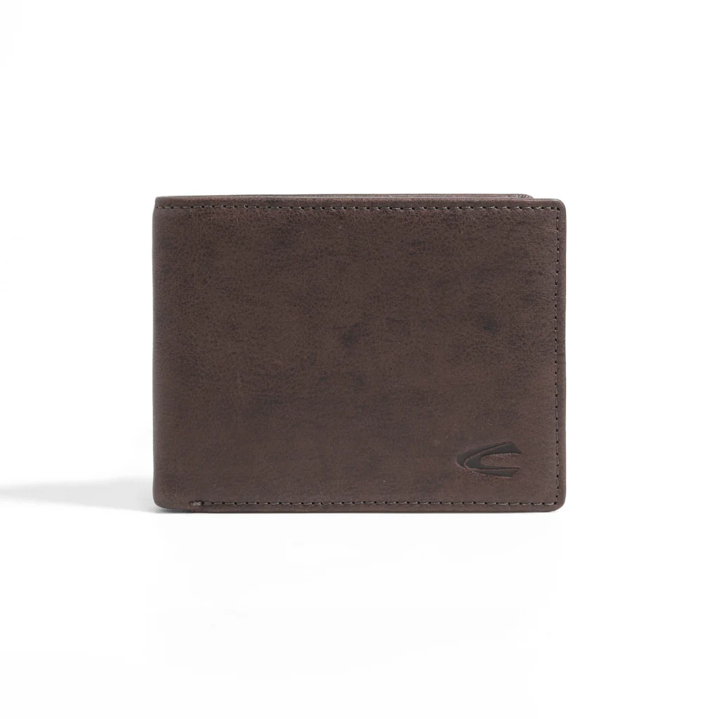 camel active Men's Genuine Cowhide Leather Bi Fold Wallet 8 Card Slots - Dark Brown SW3620SG3#DBN - Image 2