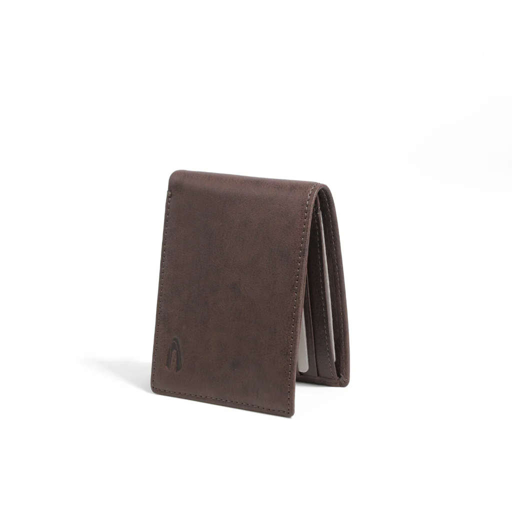 camel active Men's Genuine Cowhide Leather Bi Fold Wallet 8 Card Slots - Dark Brown SW3620SG3#DBN - Image 5