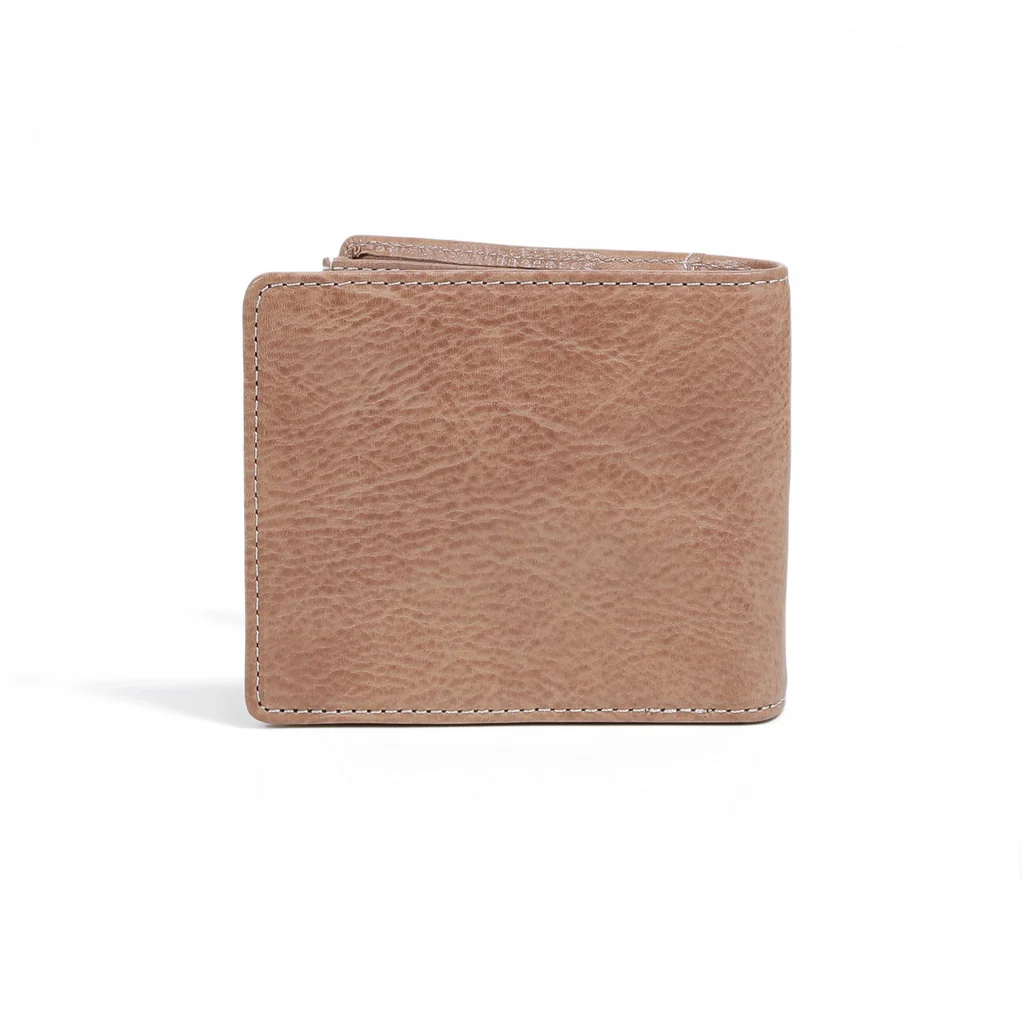 camel active Men's Genuine Cowhide Leather Bi Fold Wallet 8 Card Slots Drum Finished- Brown ESW9B11HBS9#BRN - Image 2