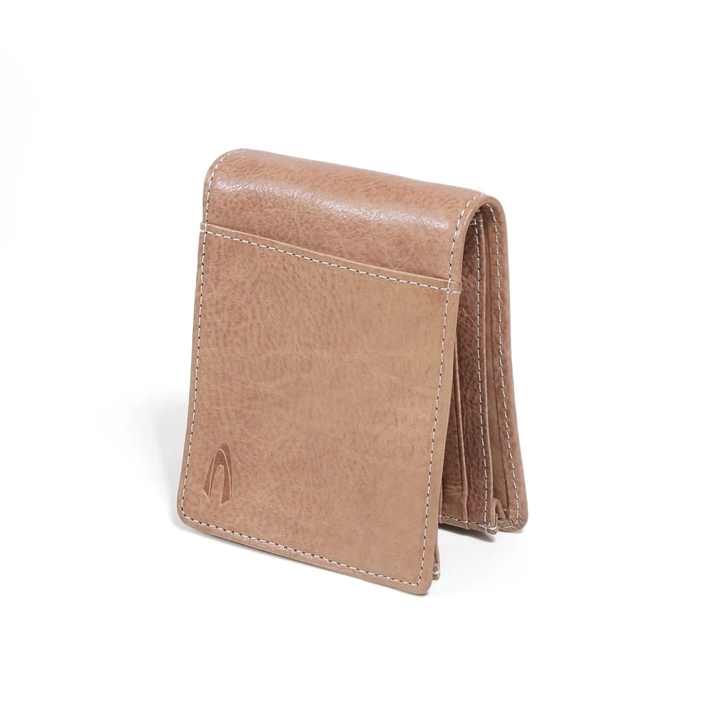 camel active Men's Genuine Cowhide Leather Bi Fold Wallet 8 Card Slots Drum Finished- Brown ESW9B11HBS9#BRN - Image 4