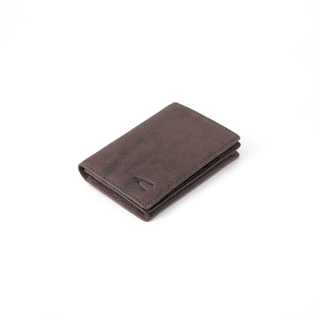 camel active Men's Genuine Cowhide Leather Card Holder 3 Card Slots Irregular Shades Finished -Dark Brown BCH3615SG3#DBN - Image 5