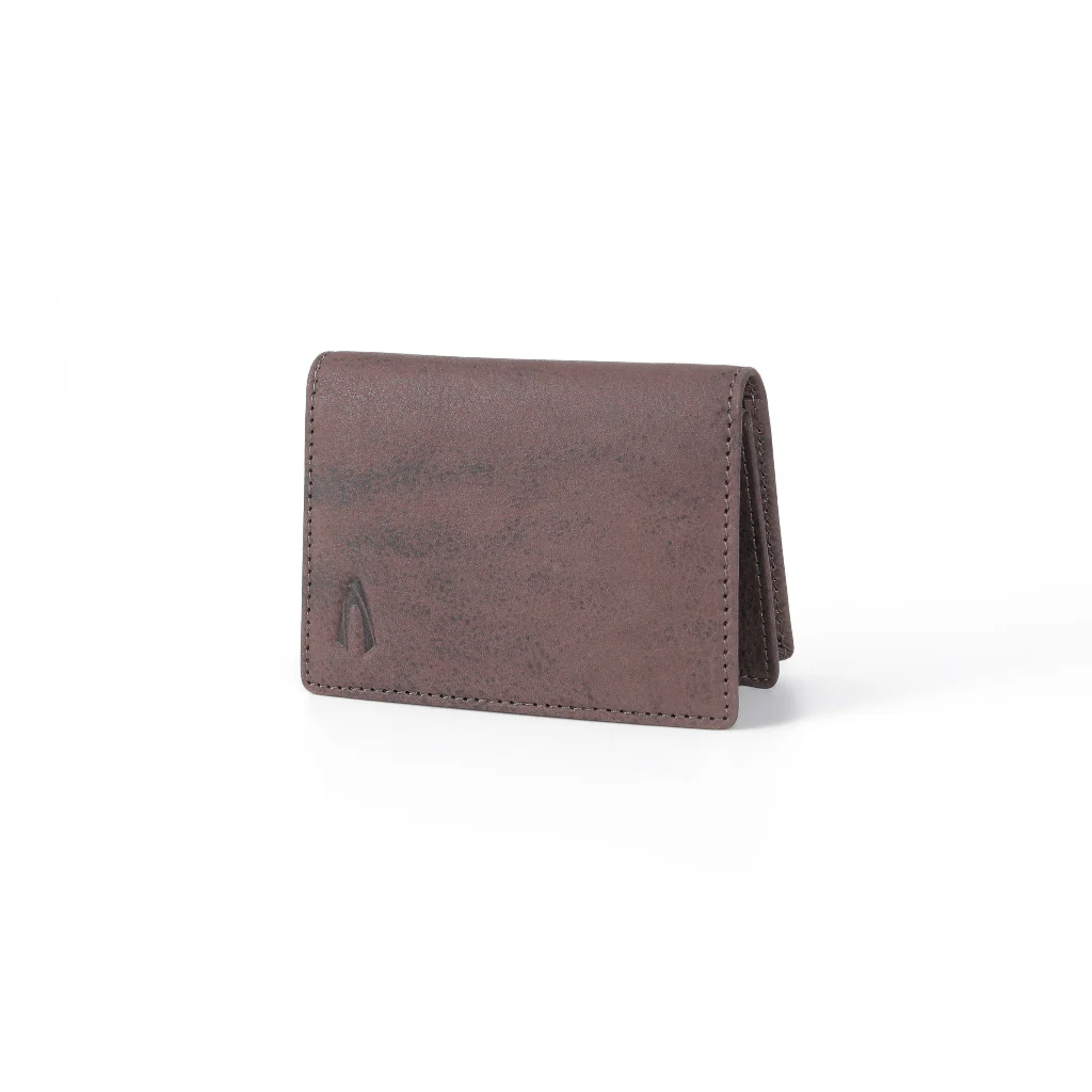 camel active Men's Genuine Cowhide Leather Card Holder 3 Card Slots Irregular Shades Finished -Dark Brown BCH3615SG3#DBN - Image 6