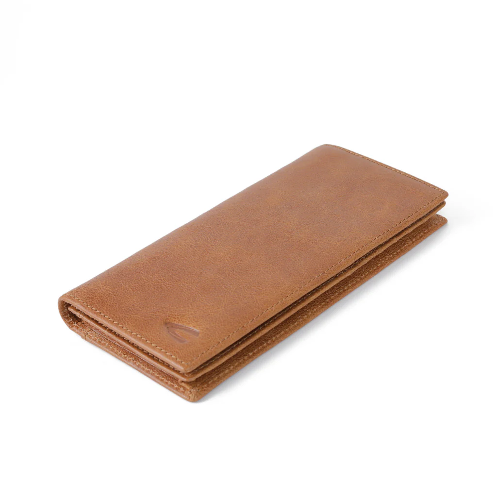 camel active Men's Genuine Cowhide Leather Long Wallet 12 Card Slots Milled Finished - Brown LW3608MG3#BRN - Image 6
