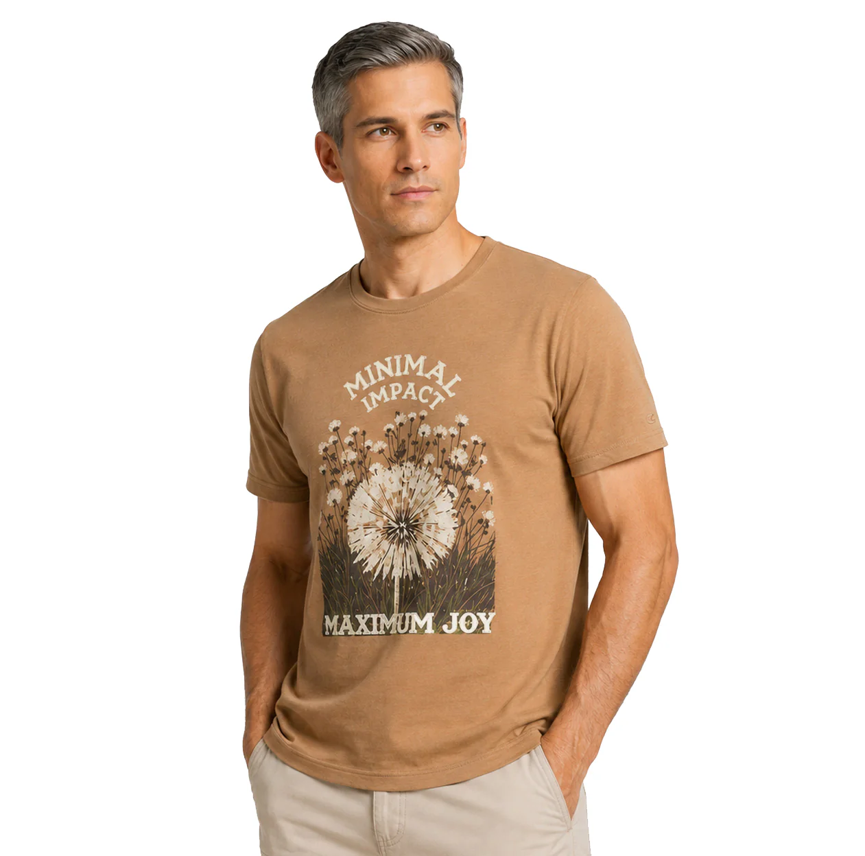 camel active Men's Regular Fit Cotton Poly Graphic Print T-Shirt - Multicolour 9-282Z26CRP2967 - Image 5