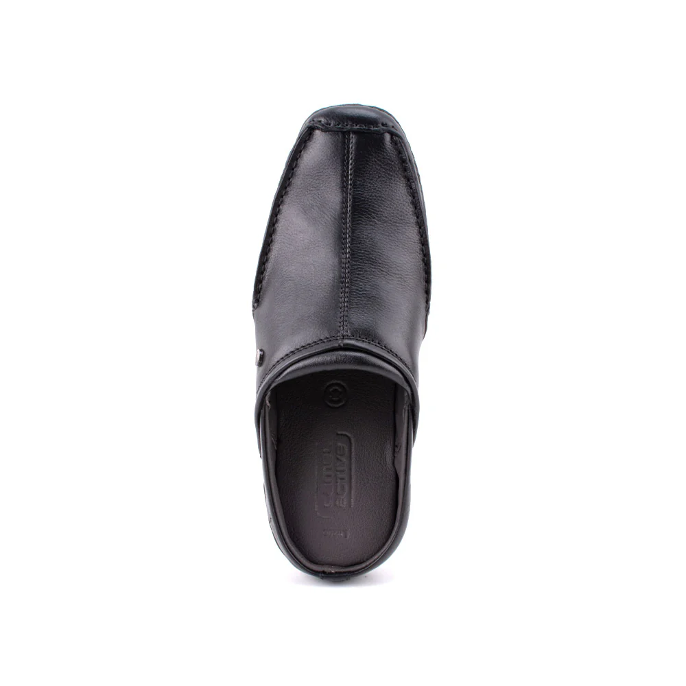 camel active Natural Milled Leather Slip On Shoes Men Black LUZON 872402-AM1-1 - Image 6